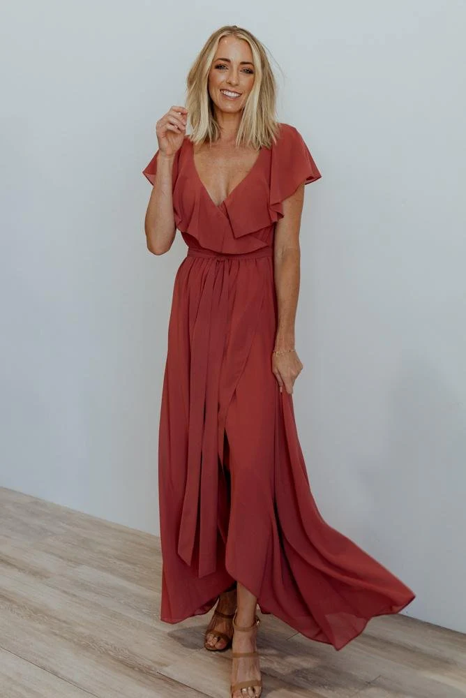 Katya Ruffle Maxi Dress | Rosewood