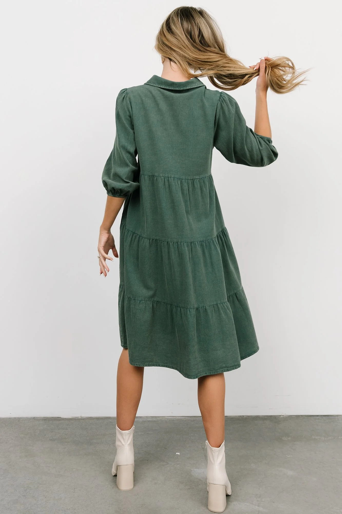 Sari Babydoll Dress | Green