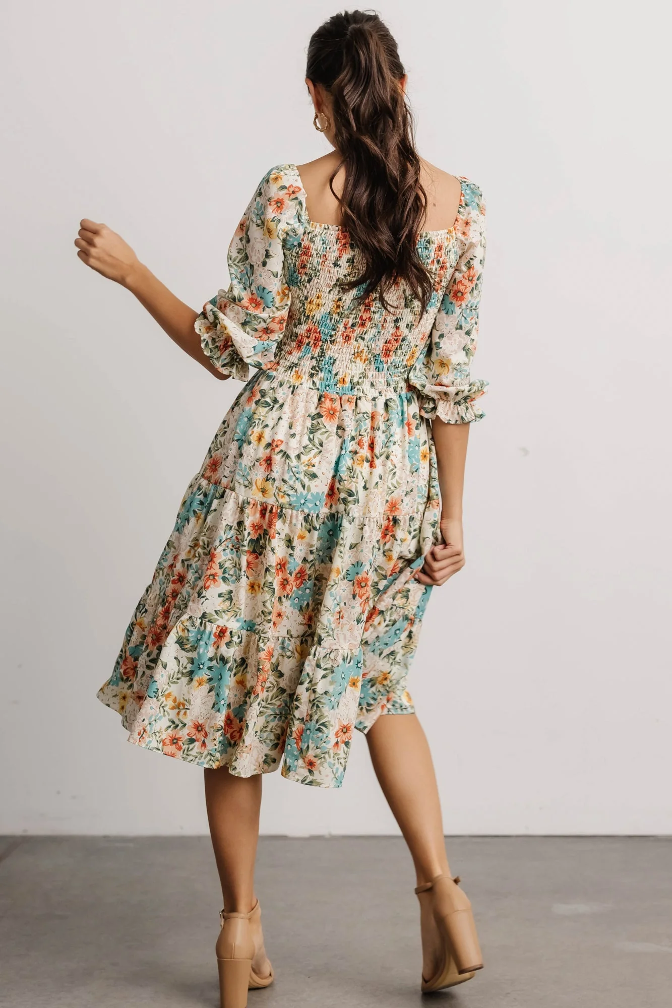 Marta Smocked Midi Dress | Summer Floral
