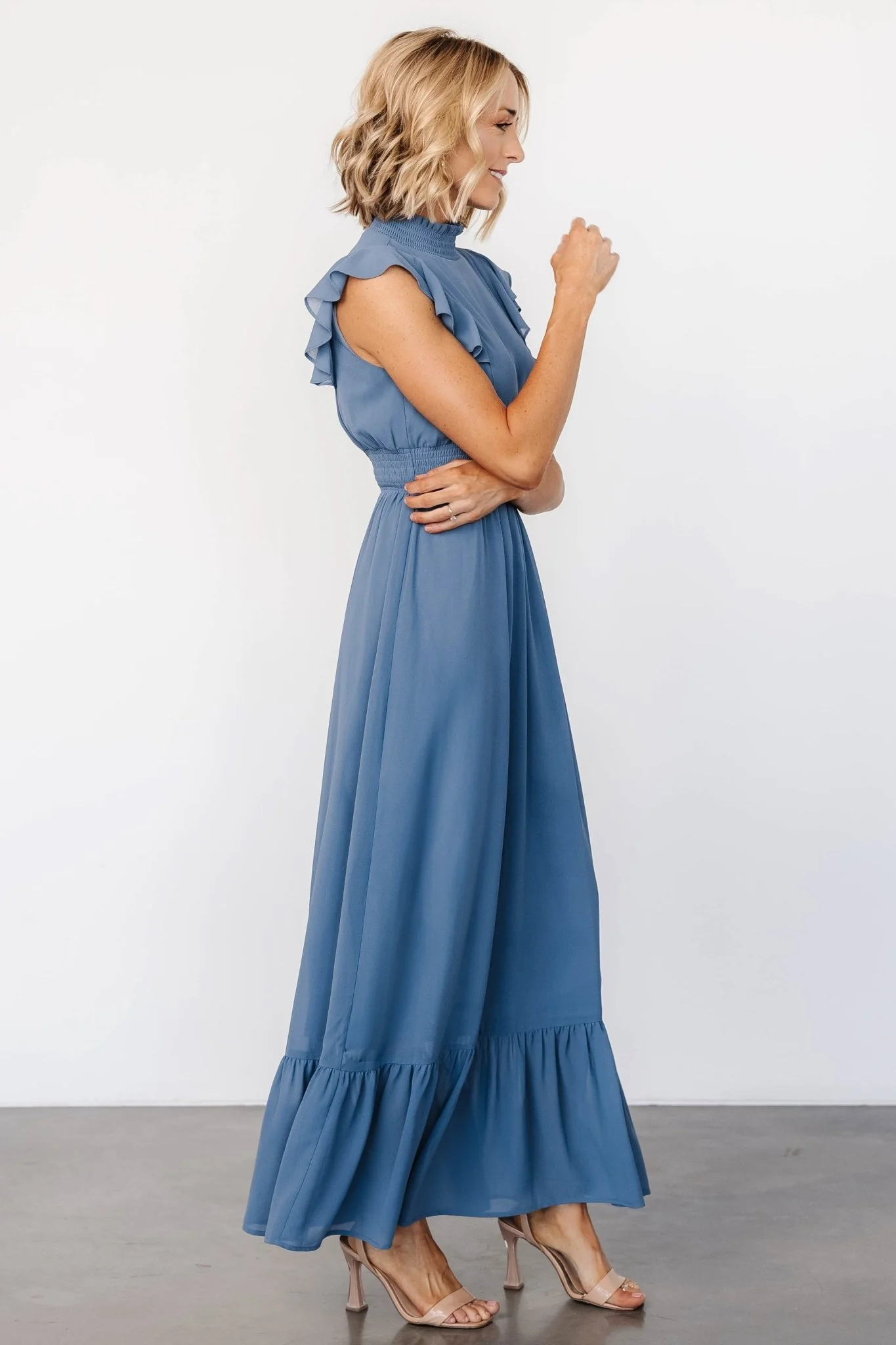 Kearny Ruffle Maxi Dress | Whisper Blue