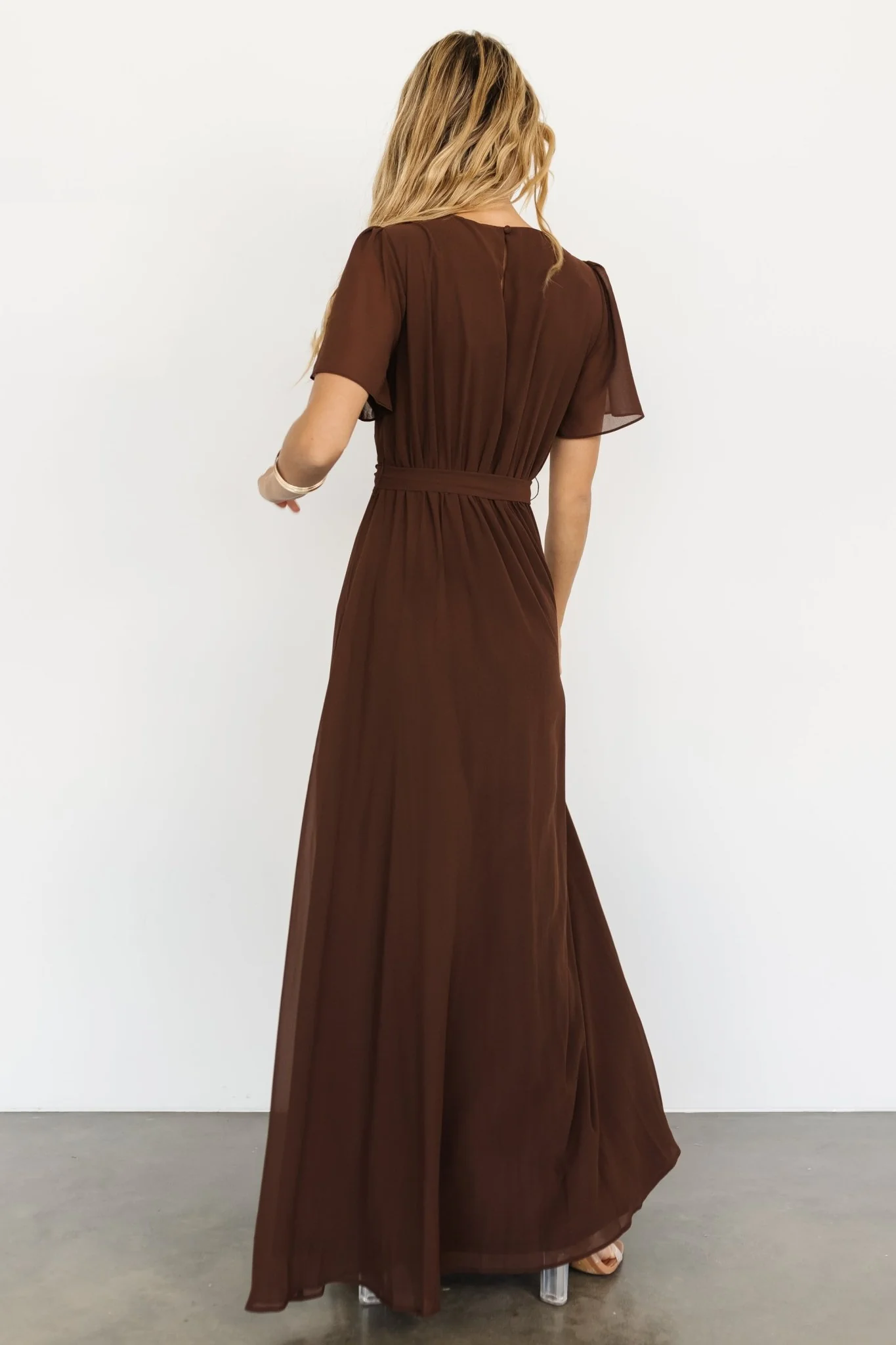 Naomi Short Sleeve Maxi Dress | Espresso