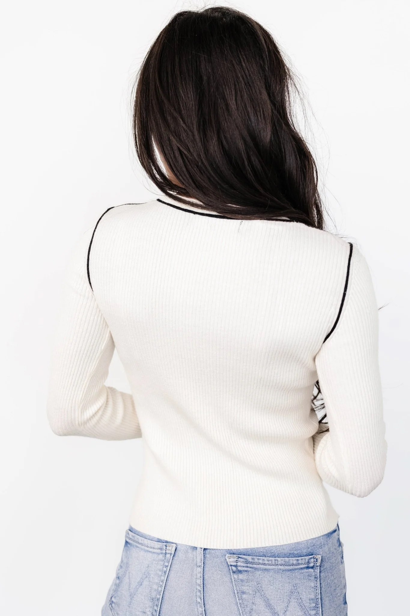 Quinlan Ribbed Top | Ivory