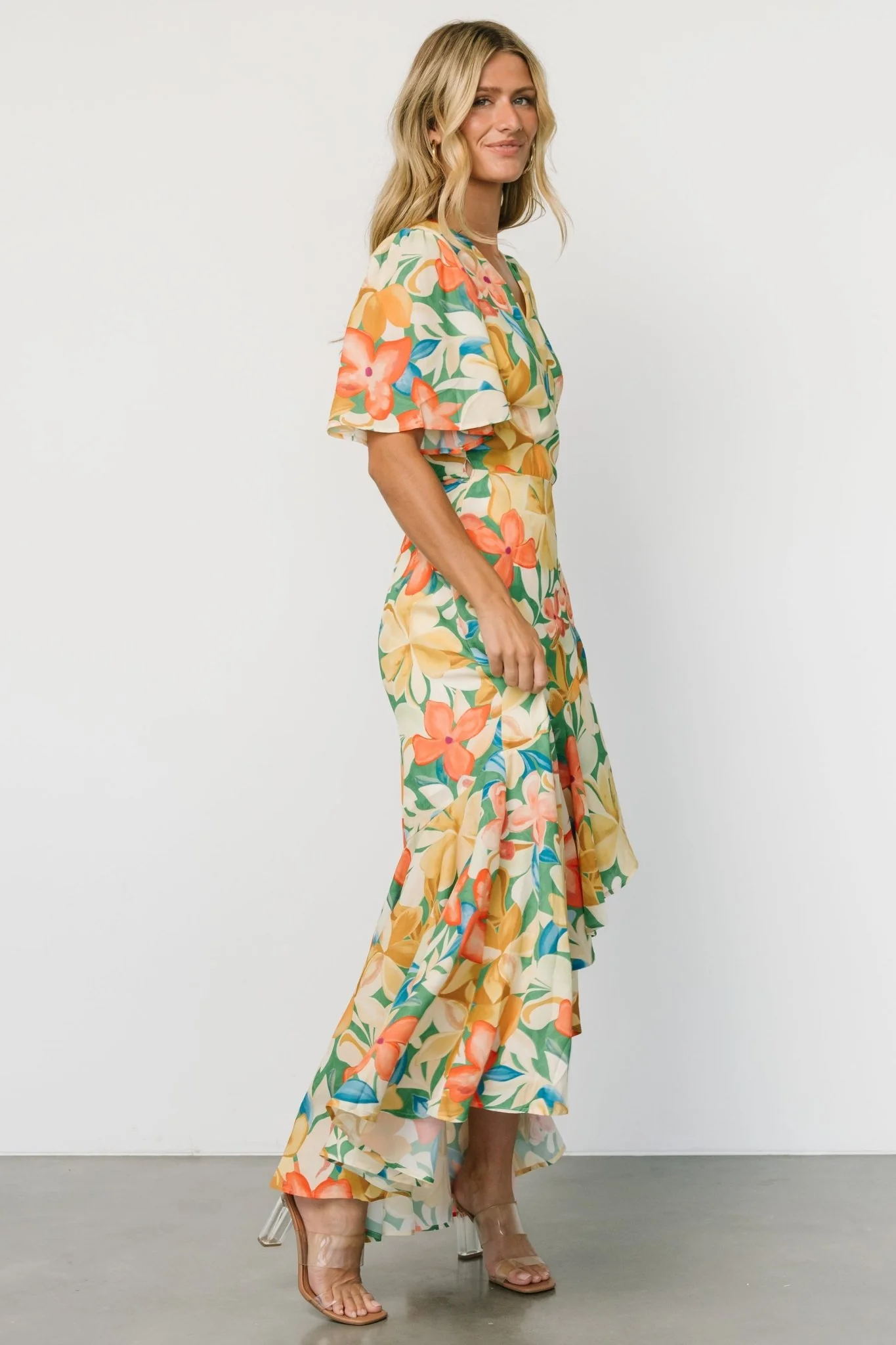 Adrianna Wrap Maxi Dress | Multi Floral