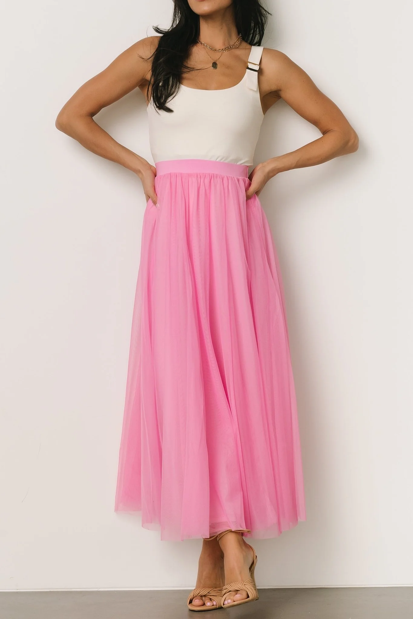 Mila Tulle Skirt | Taffy Pink