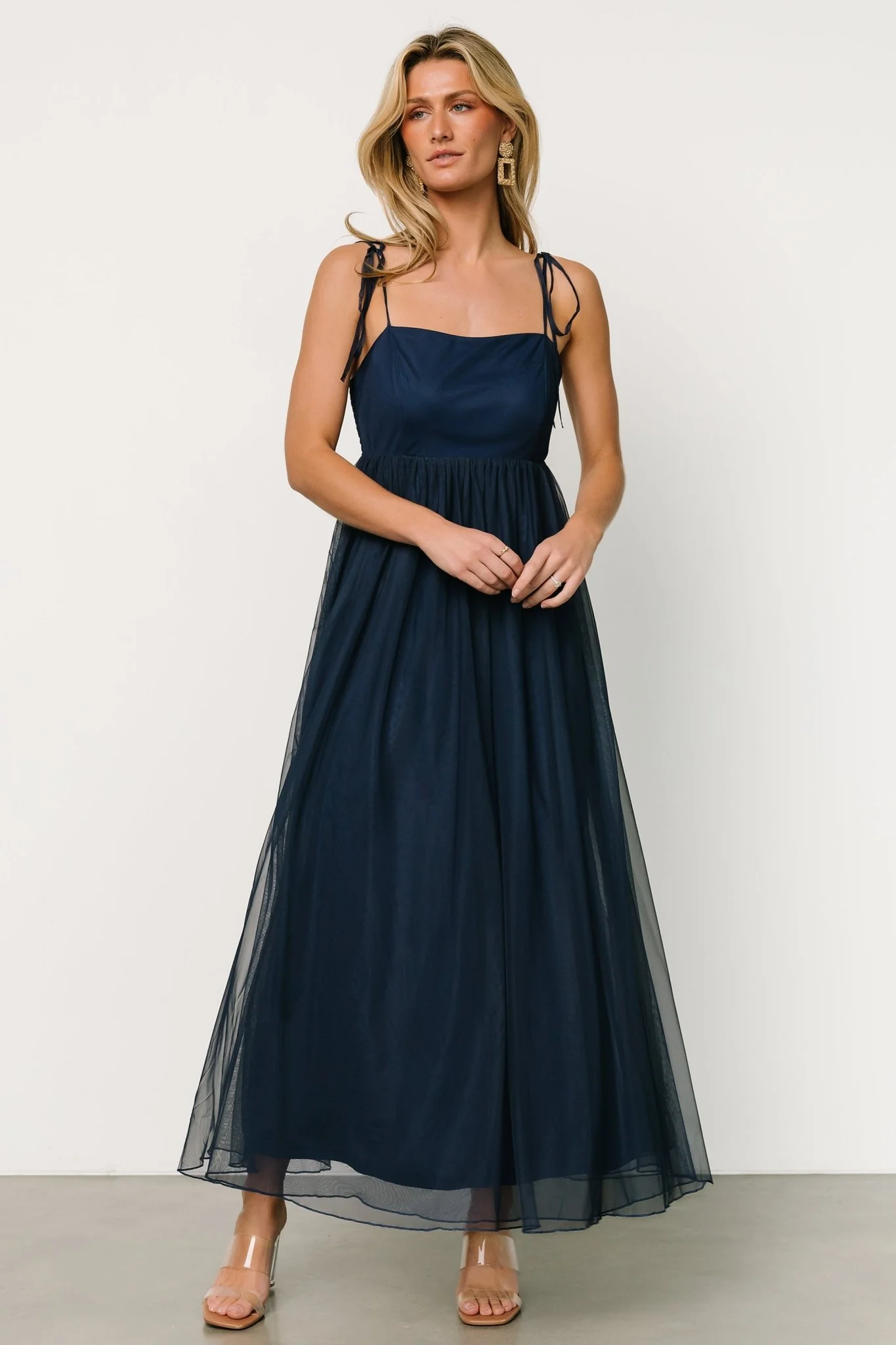 Fiona Tulle Maxi Dress | Midnight Blue