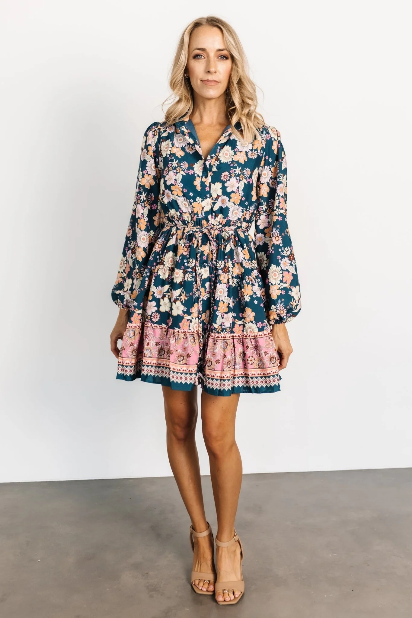 Jane Short Dress | Jade Multi