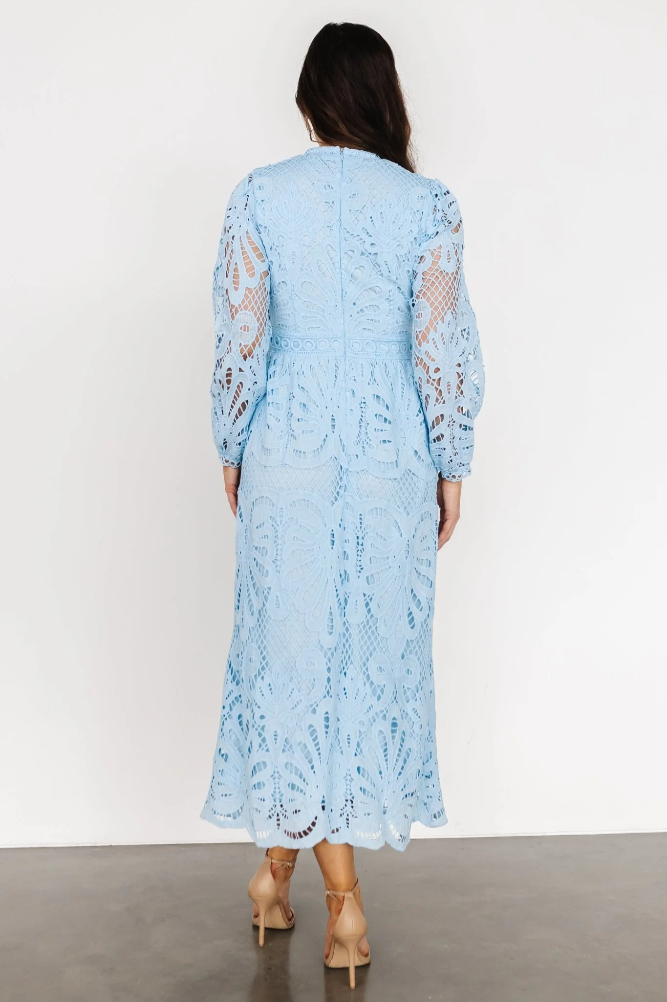 Eldora Lace Midi Dress | Light Blue