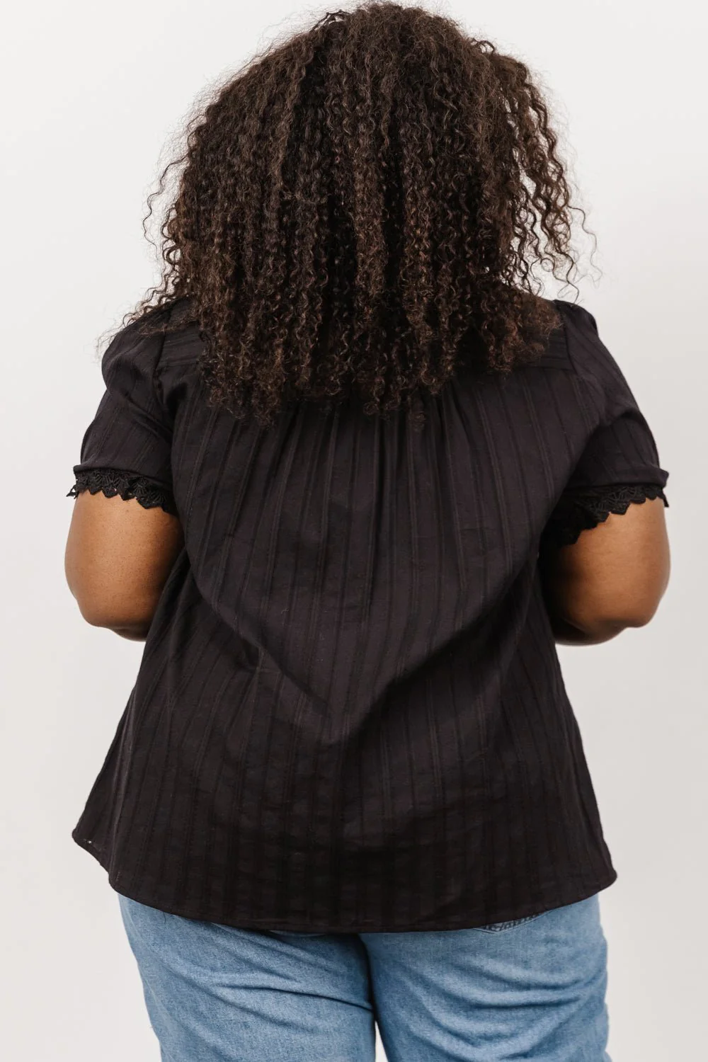 Sloane Button Top | Black