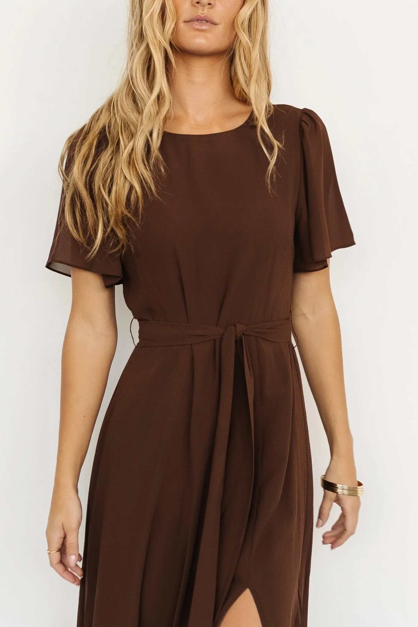 Naomi Short Sleeve Maxi Dress | Espresso