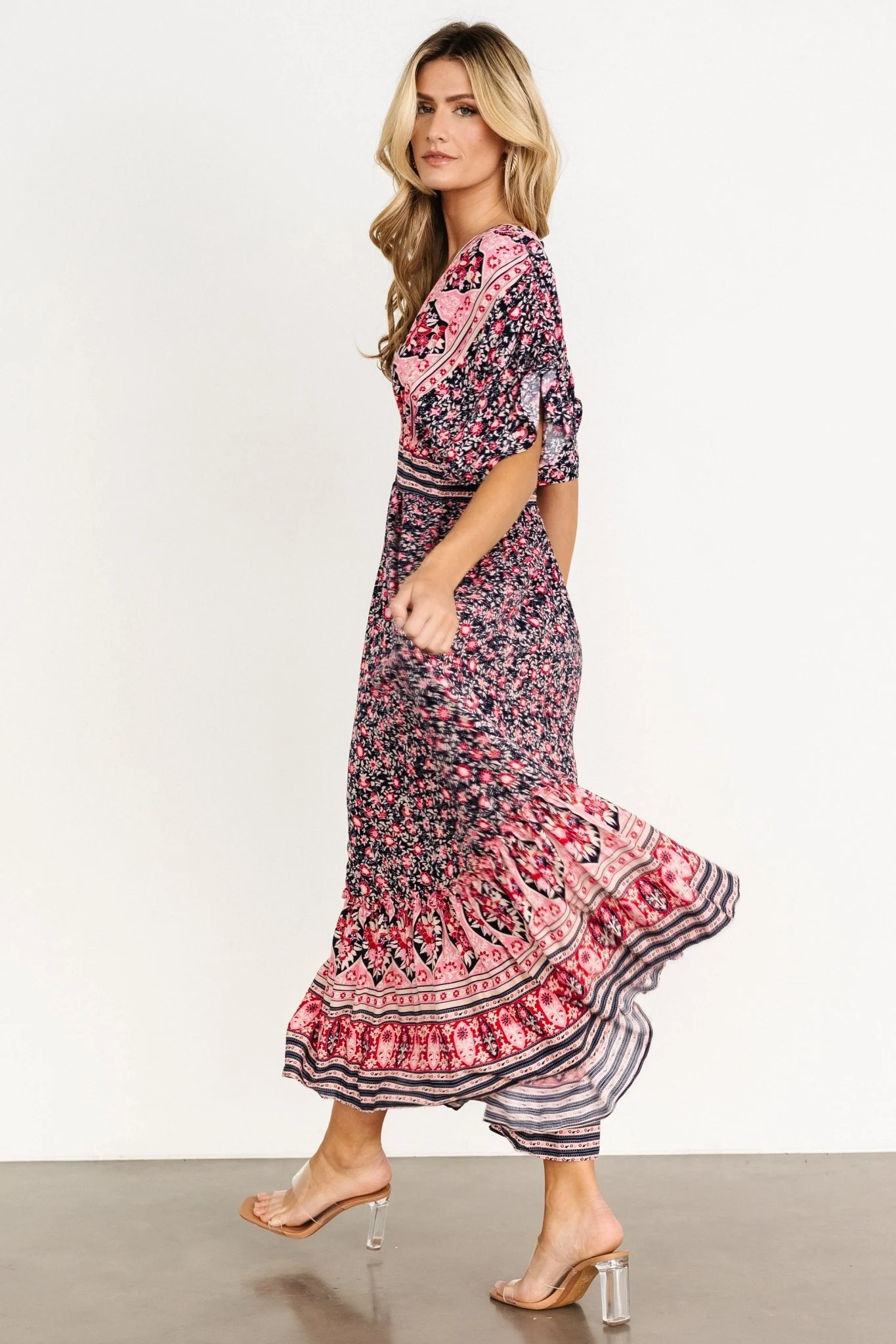 Amaris Maxi Dress | Navy Multi