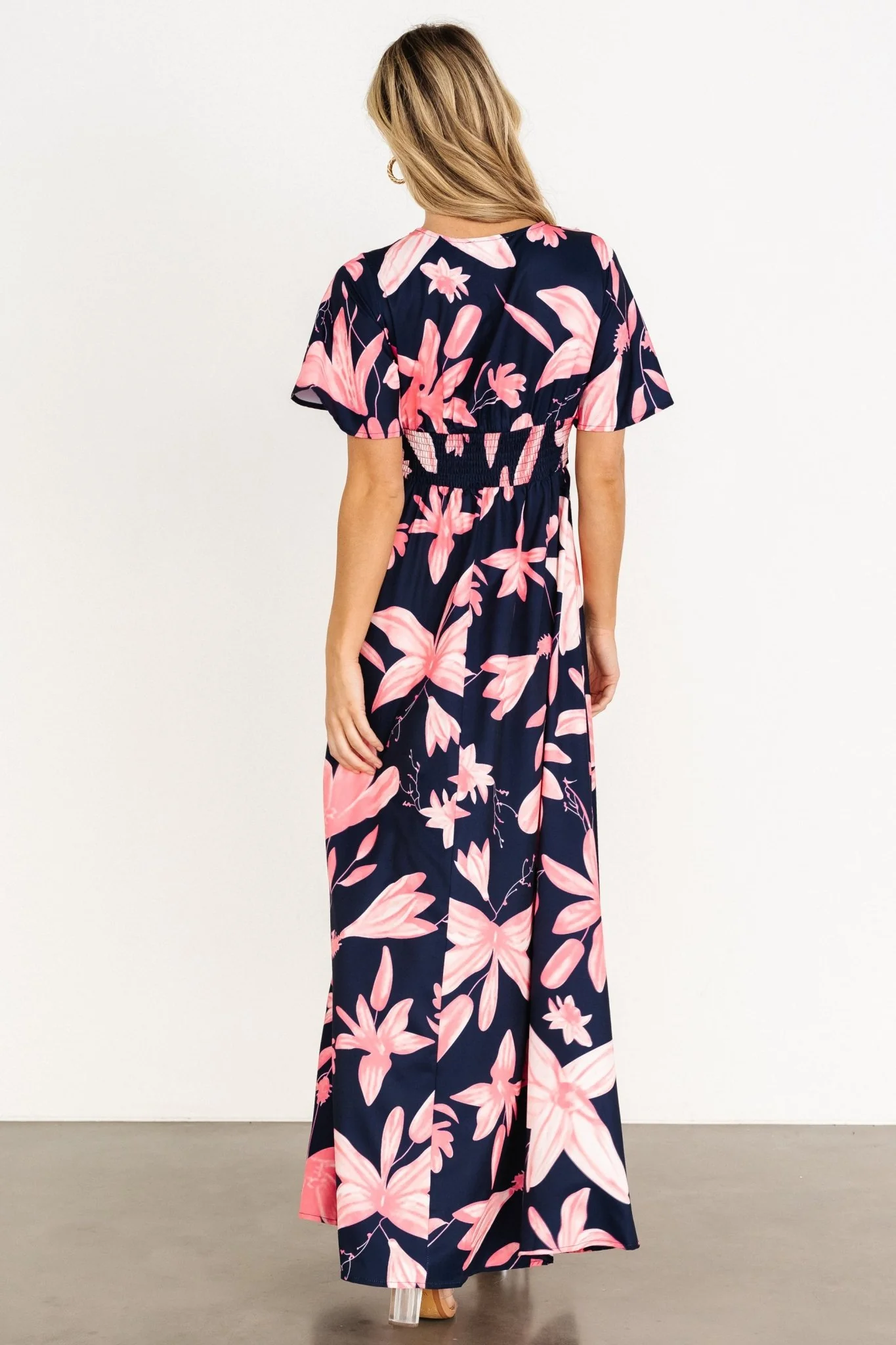 Dina Maxi Dress | Navy + Pink Floral