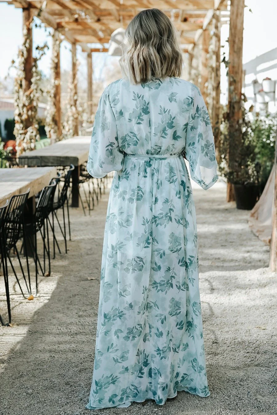 Kia Kimono Maxi Dress | Sage Floral