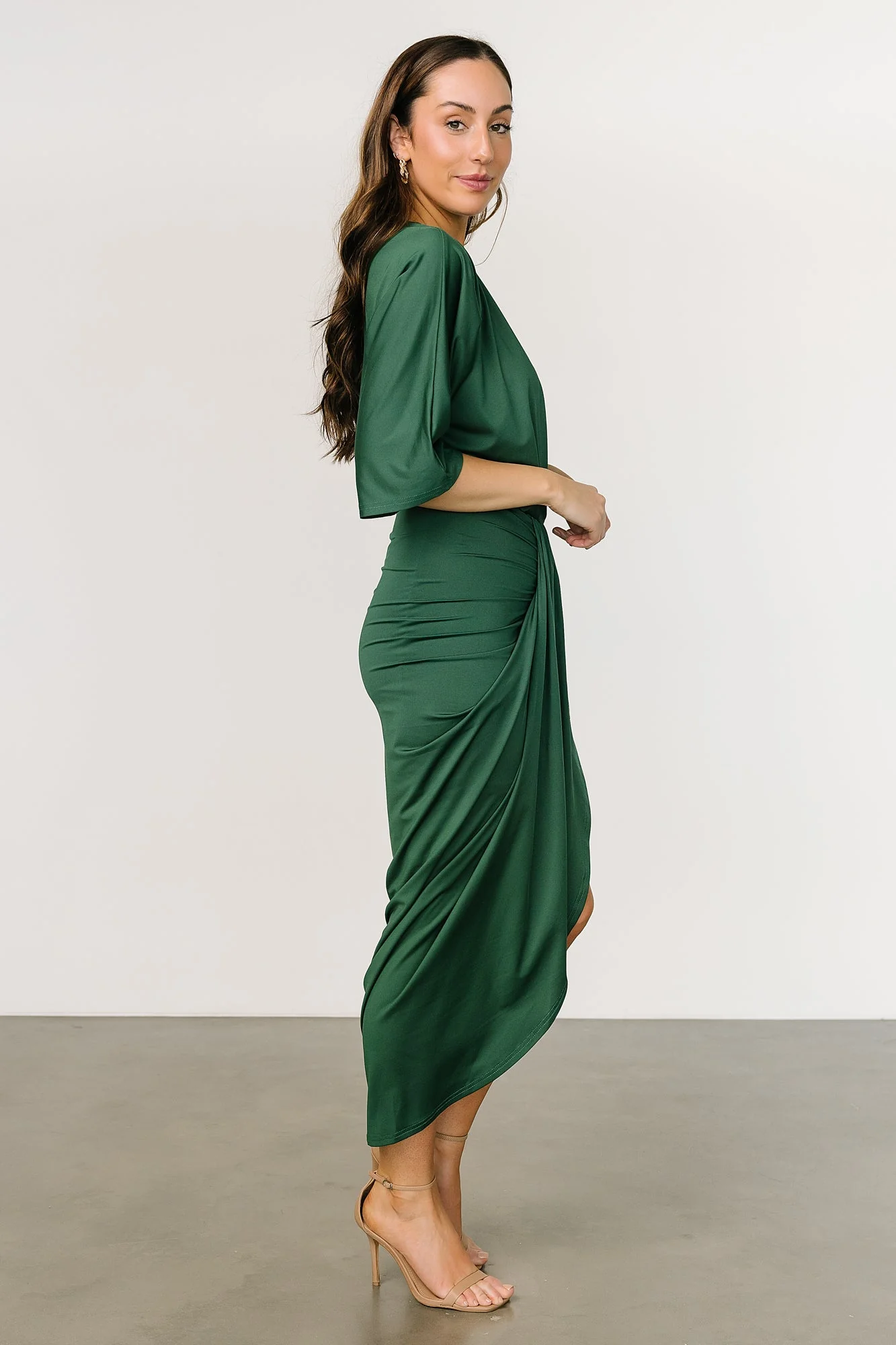 Mimi Midi Dress | Hunter Green