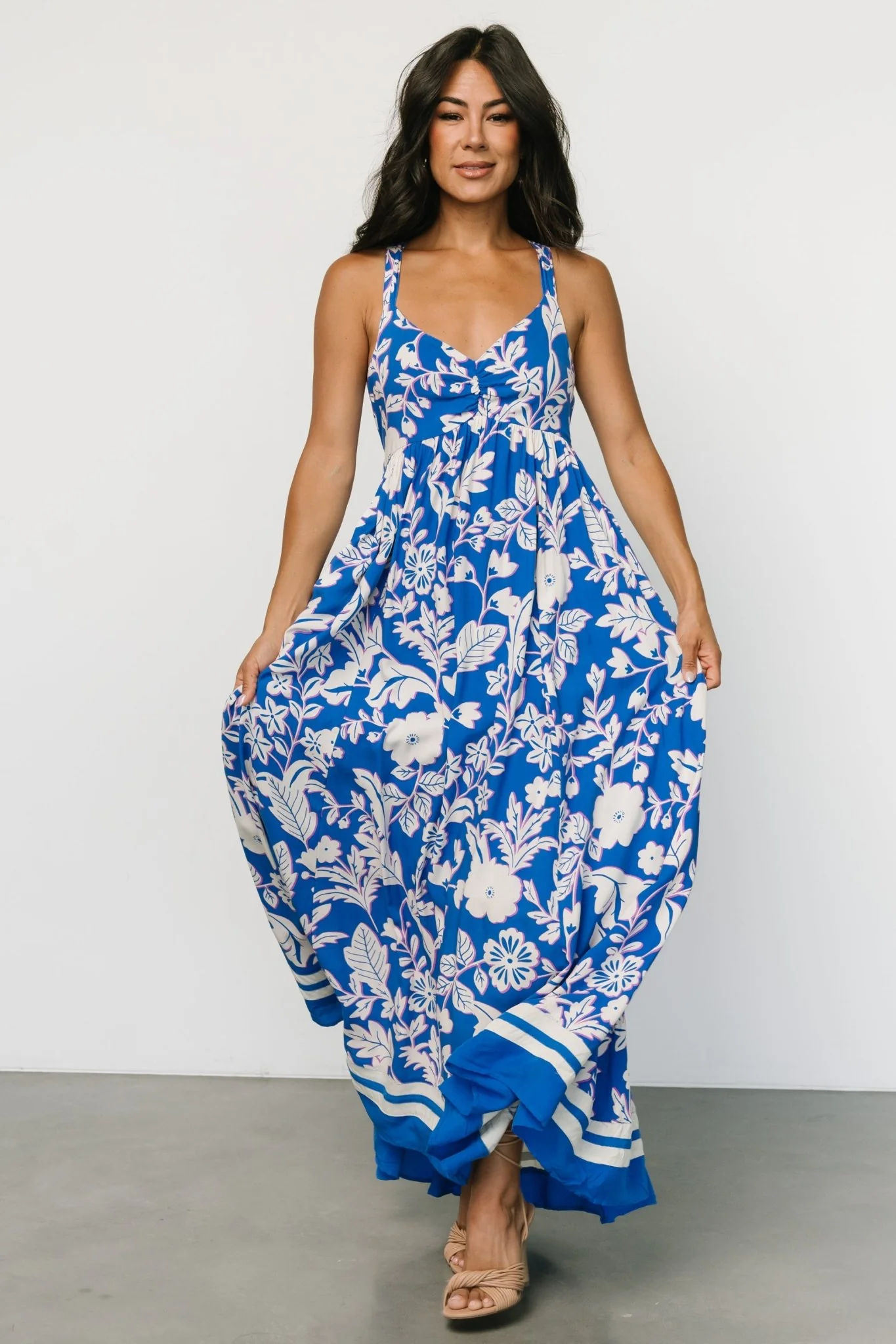 Atalanta Back Tie Maxi Dress | Blue Print