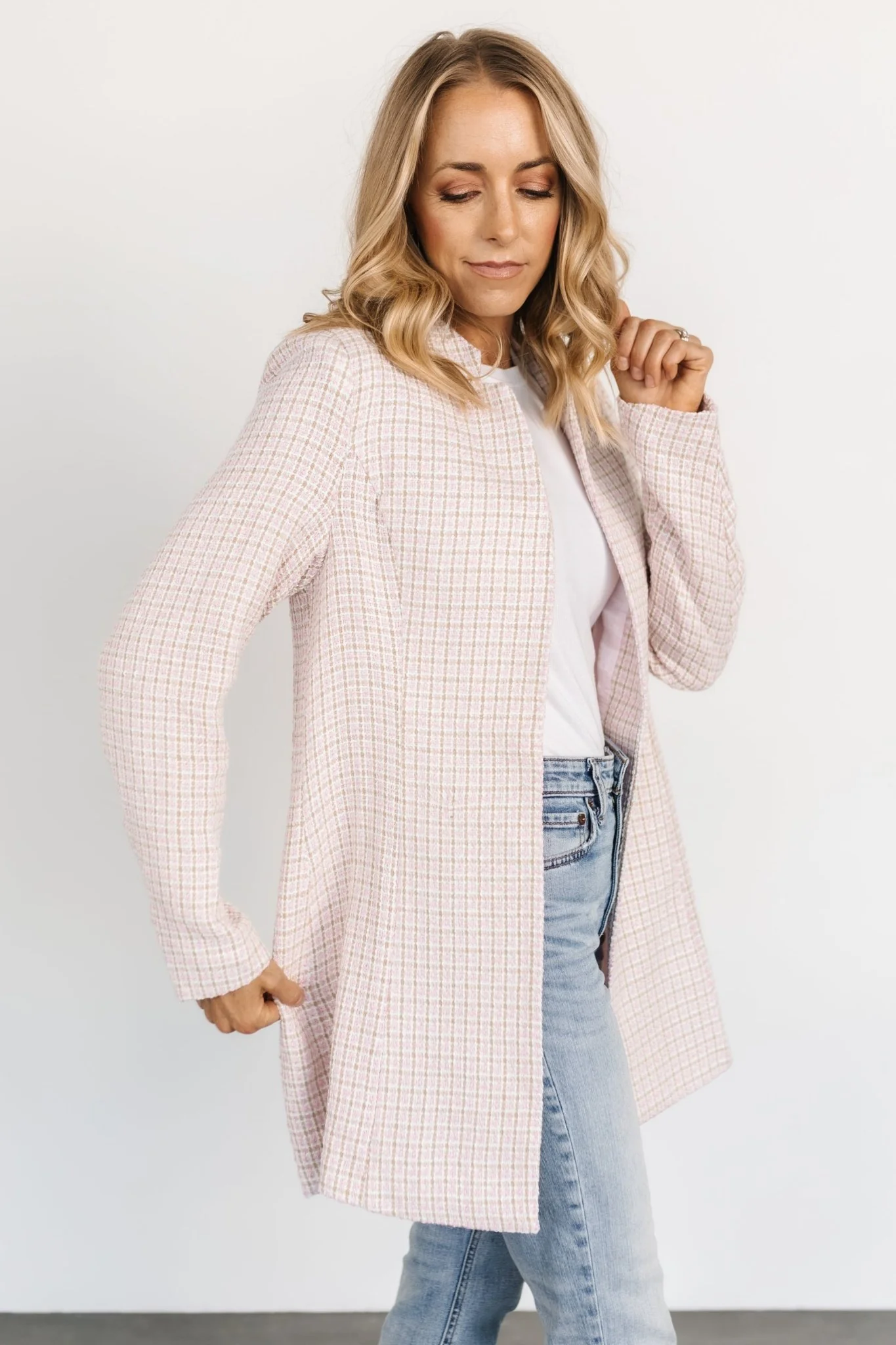 Fanny Plaid Jacket | Pink