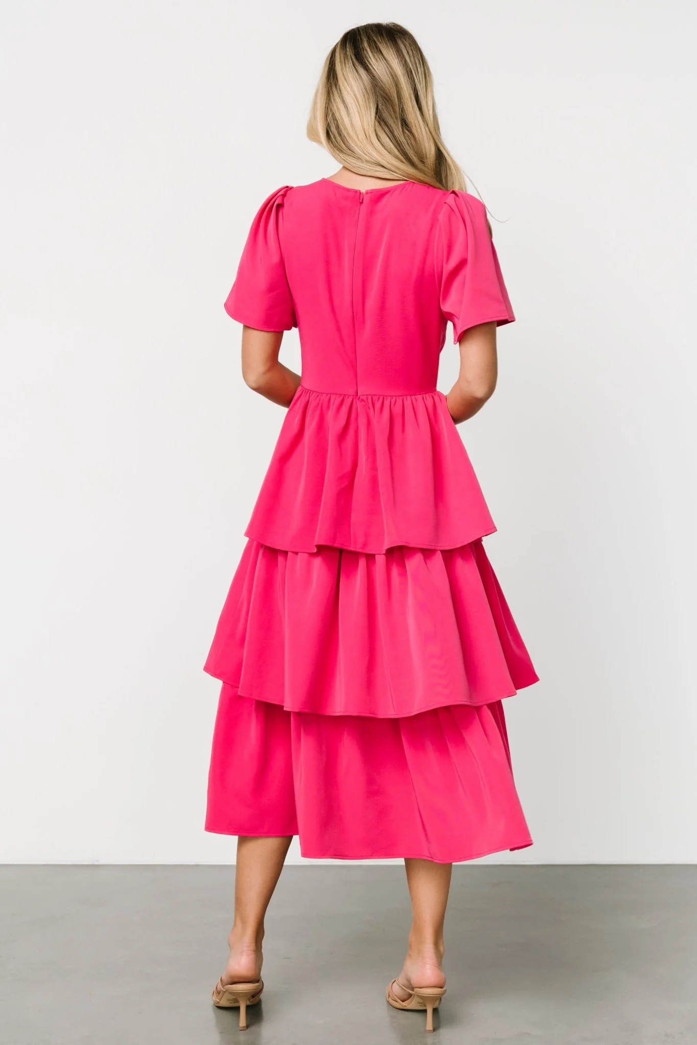 Cadenza Tiered Maxi Dress | Deep Pink
