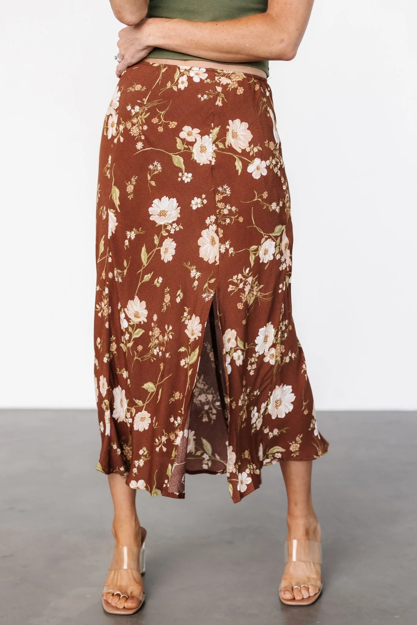 Fairchild Skirt | Brown Floral
