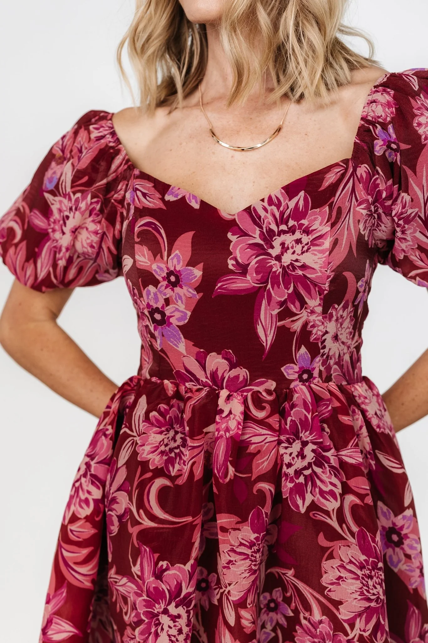 Samara Midi Dress | Rust + Pink