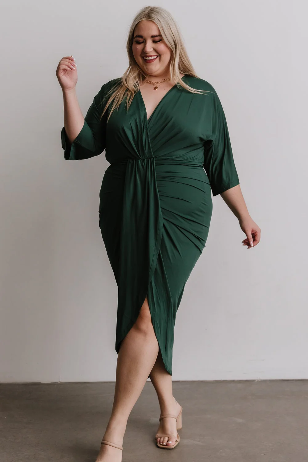 Mimi Midi Dress | Hunter Green