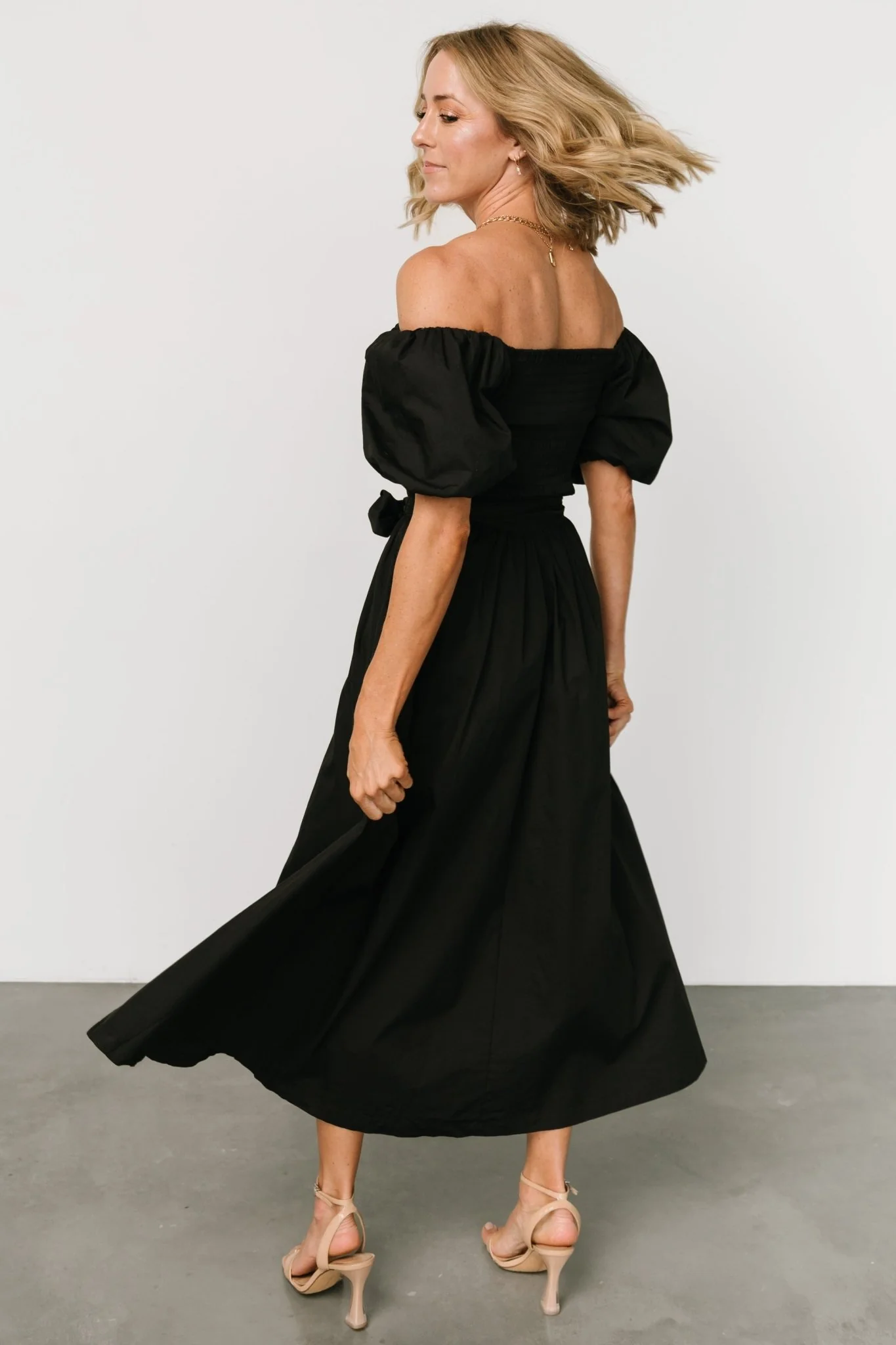 Bardot Midi Dress | Black