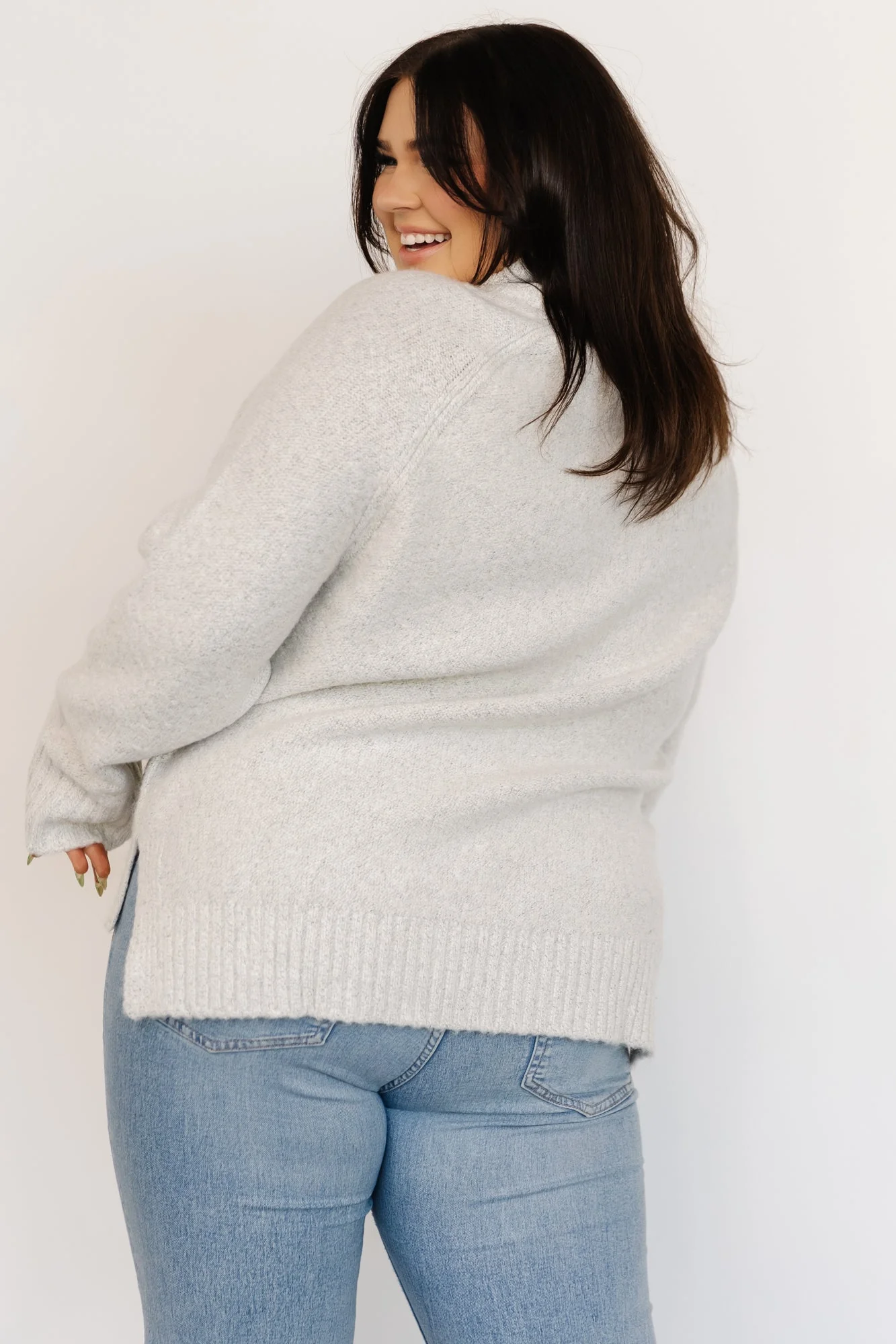 Oaklynn Turtleneck Sweater | Light Gray