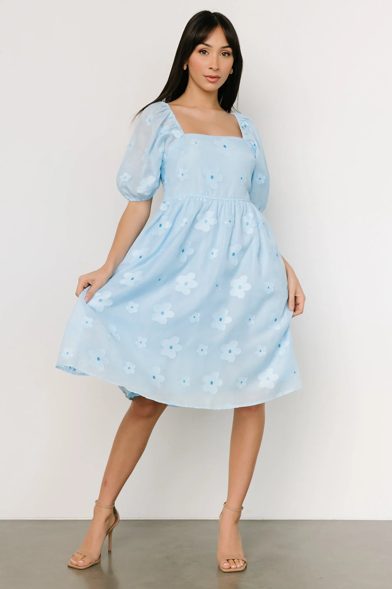 Daisy Short Dress | Blue Floral