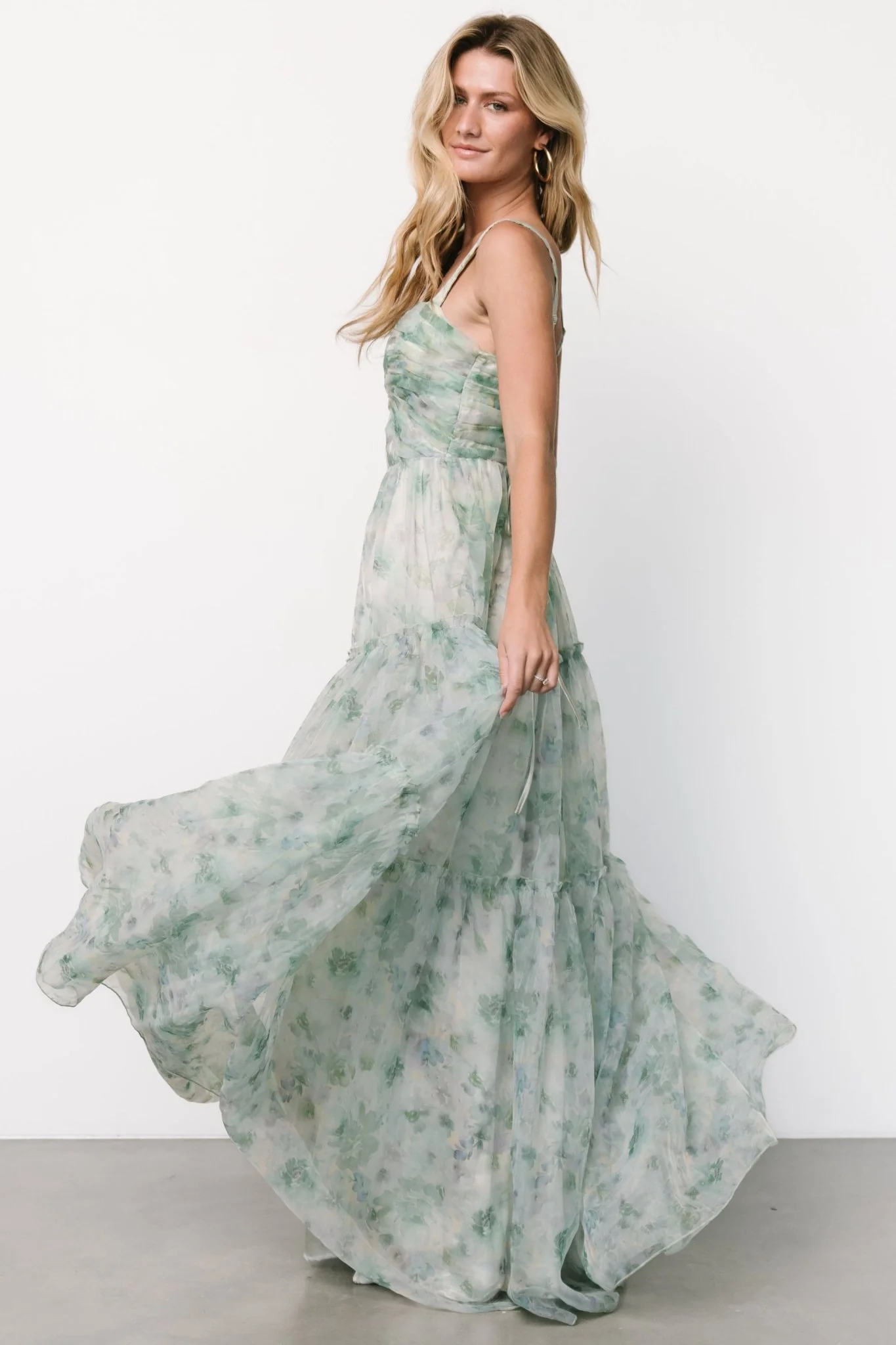 Sinclair Sweetheart Gown | Green Floral
