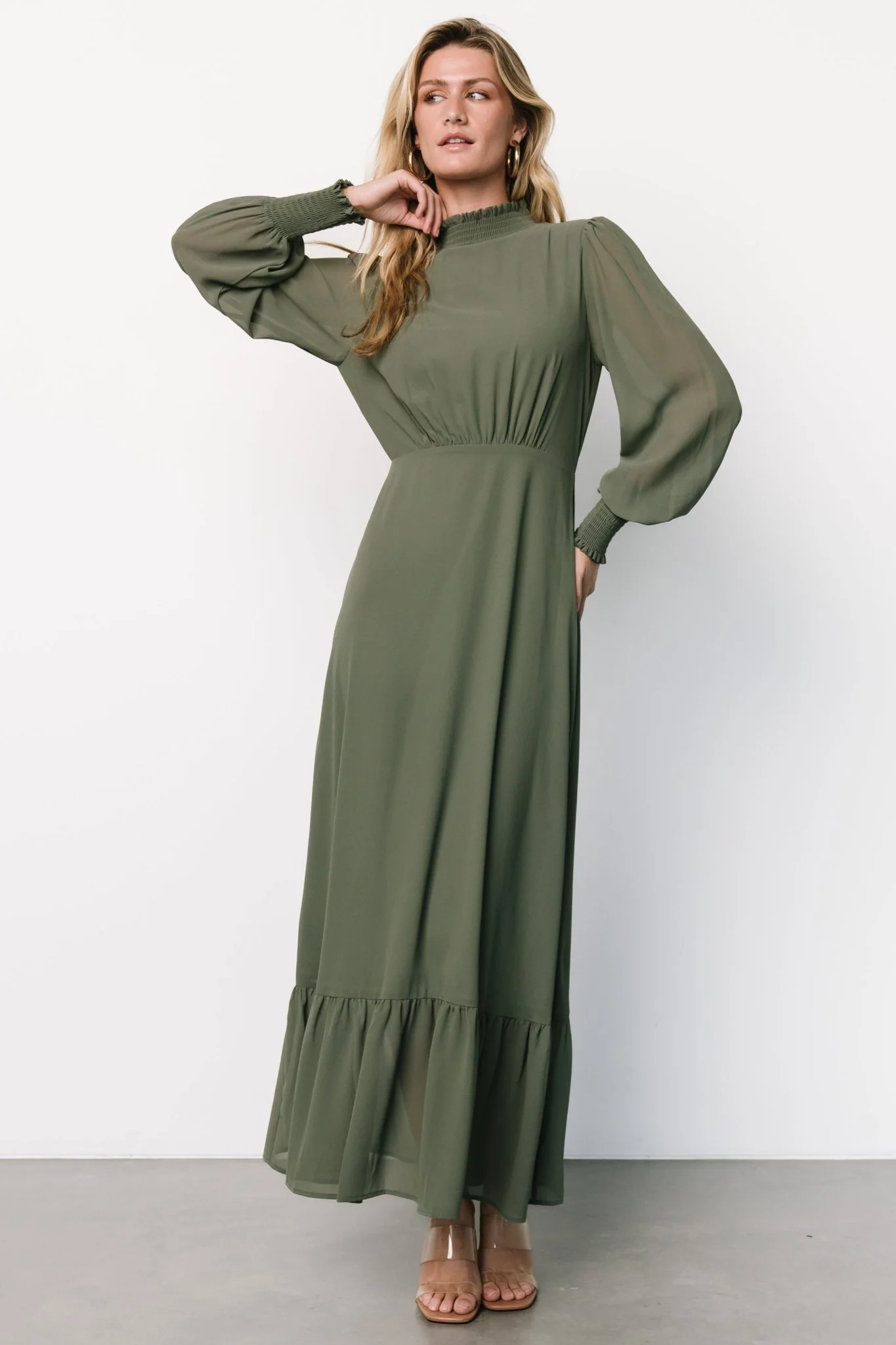 Luciana Maxi Dress | Dark Sage