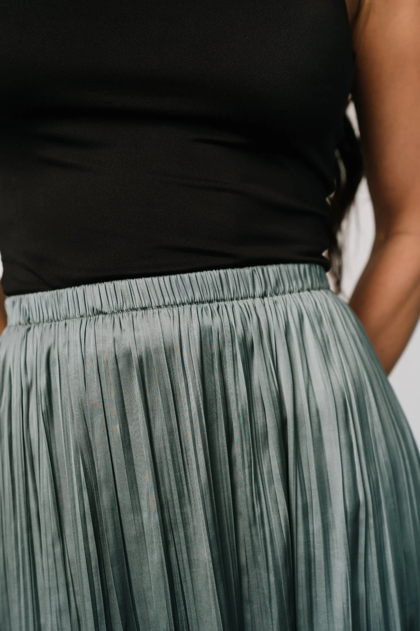 Baker Satin Skirt | Eucalyptus