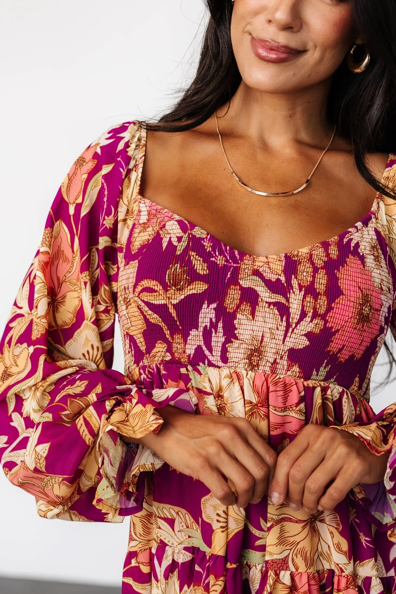 Rubi Short Dress | Magenta Multi Floral