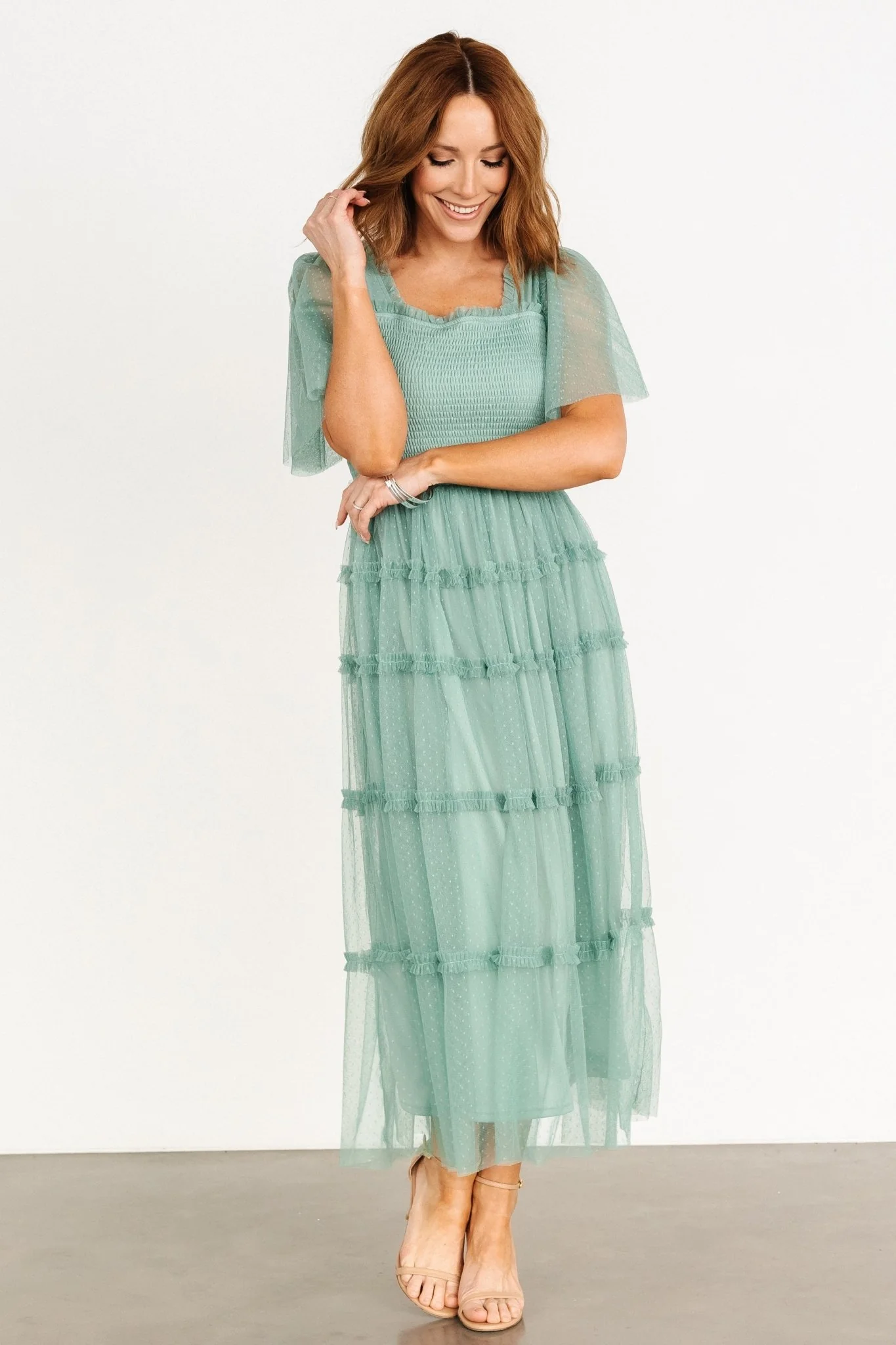 Bexley Tulle Dress | Eucalyptus