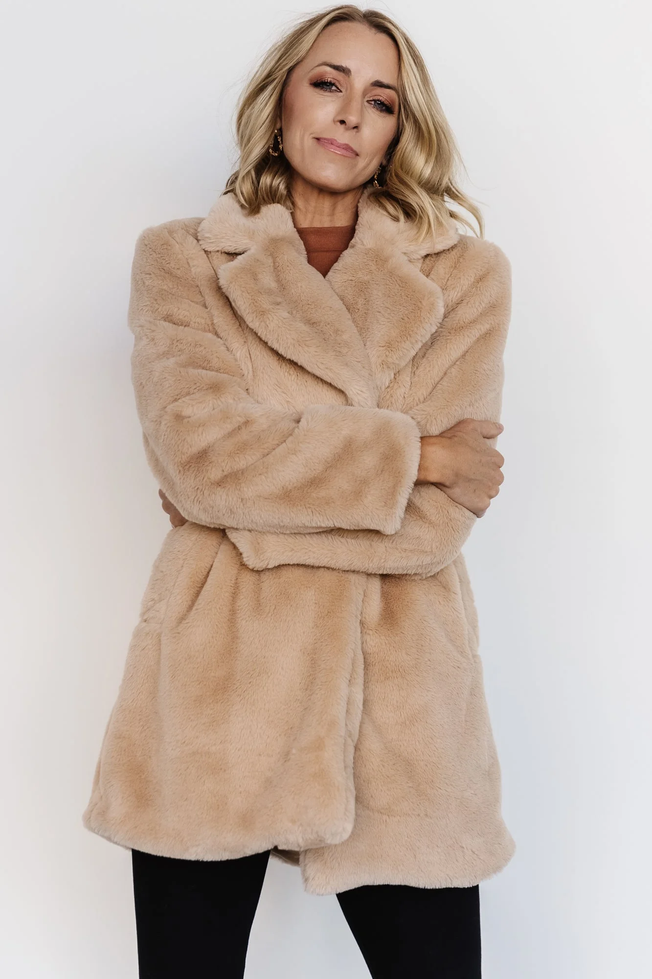 Narla Faux Fur Coat | Oatmeal