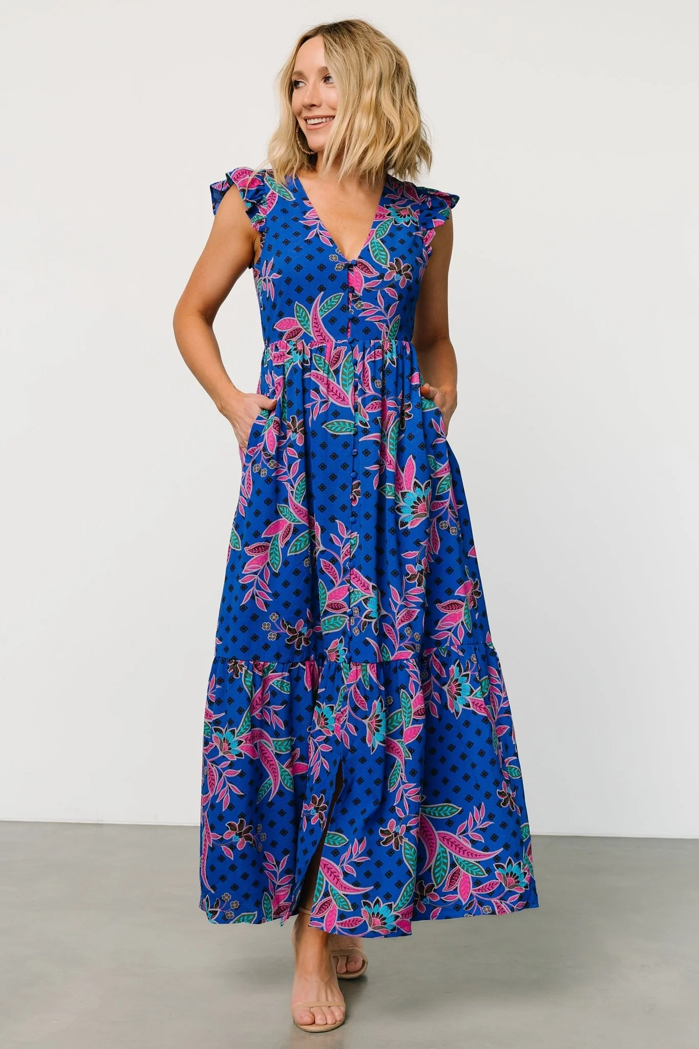 Biscayne Maxi Dress | Indigo Print