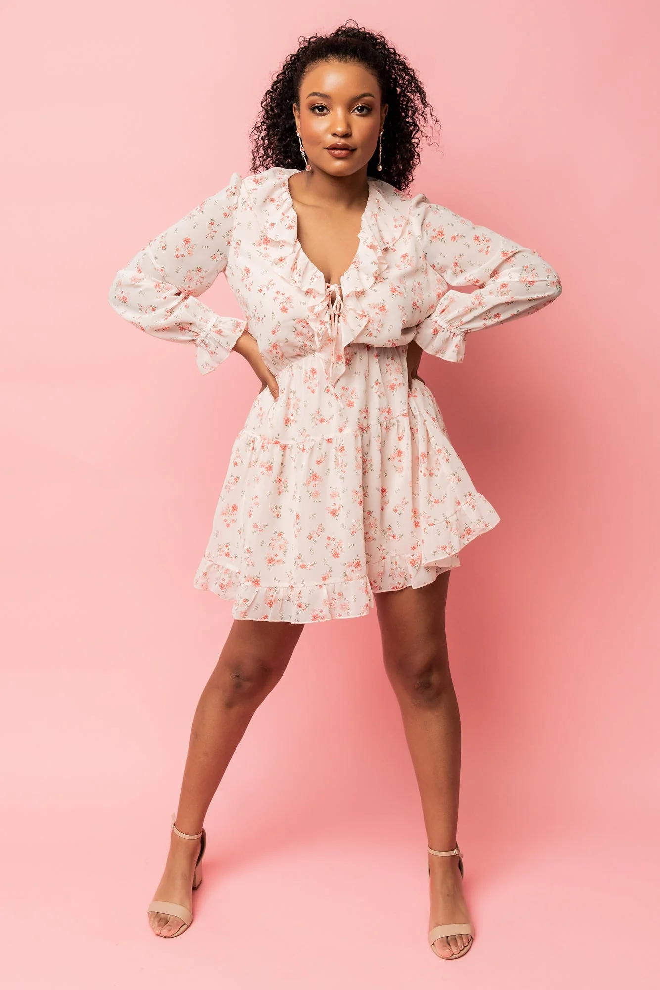 Doris Mini Dress | Blush Floral