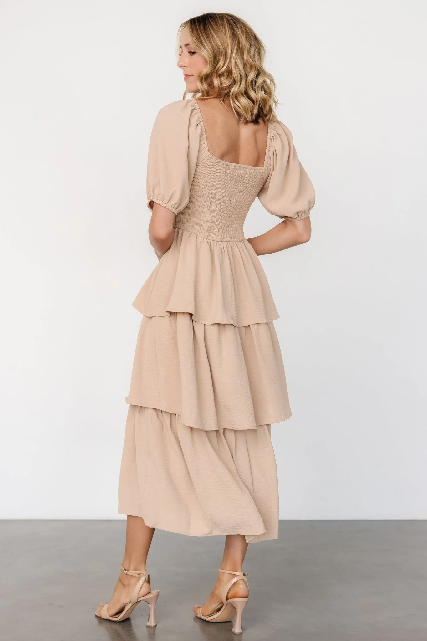 Ashbourne Tiered Dress | Taupe