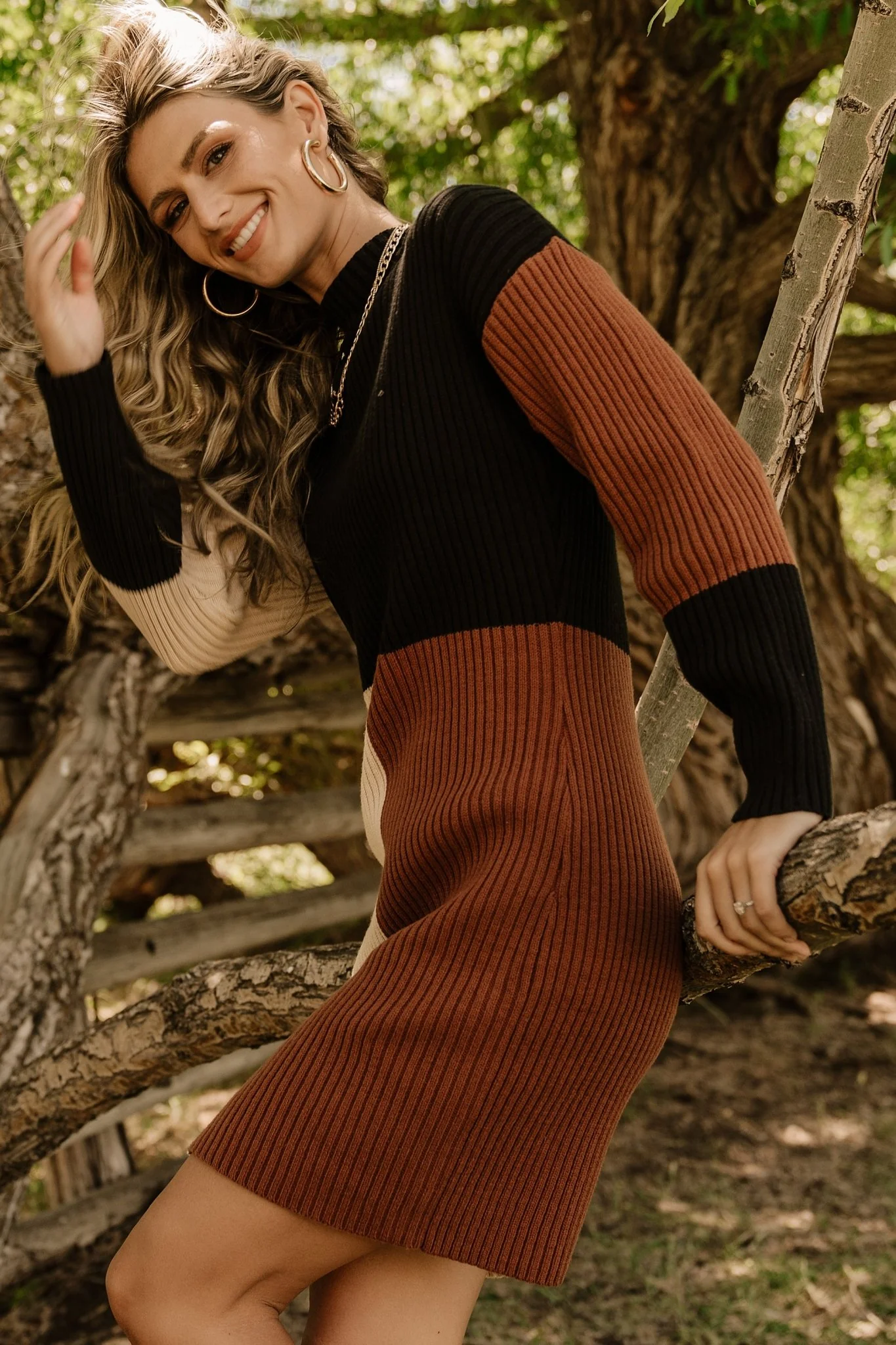 Easton Sweater Dress | Black Multi