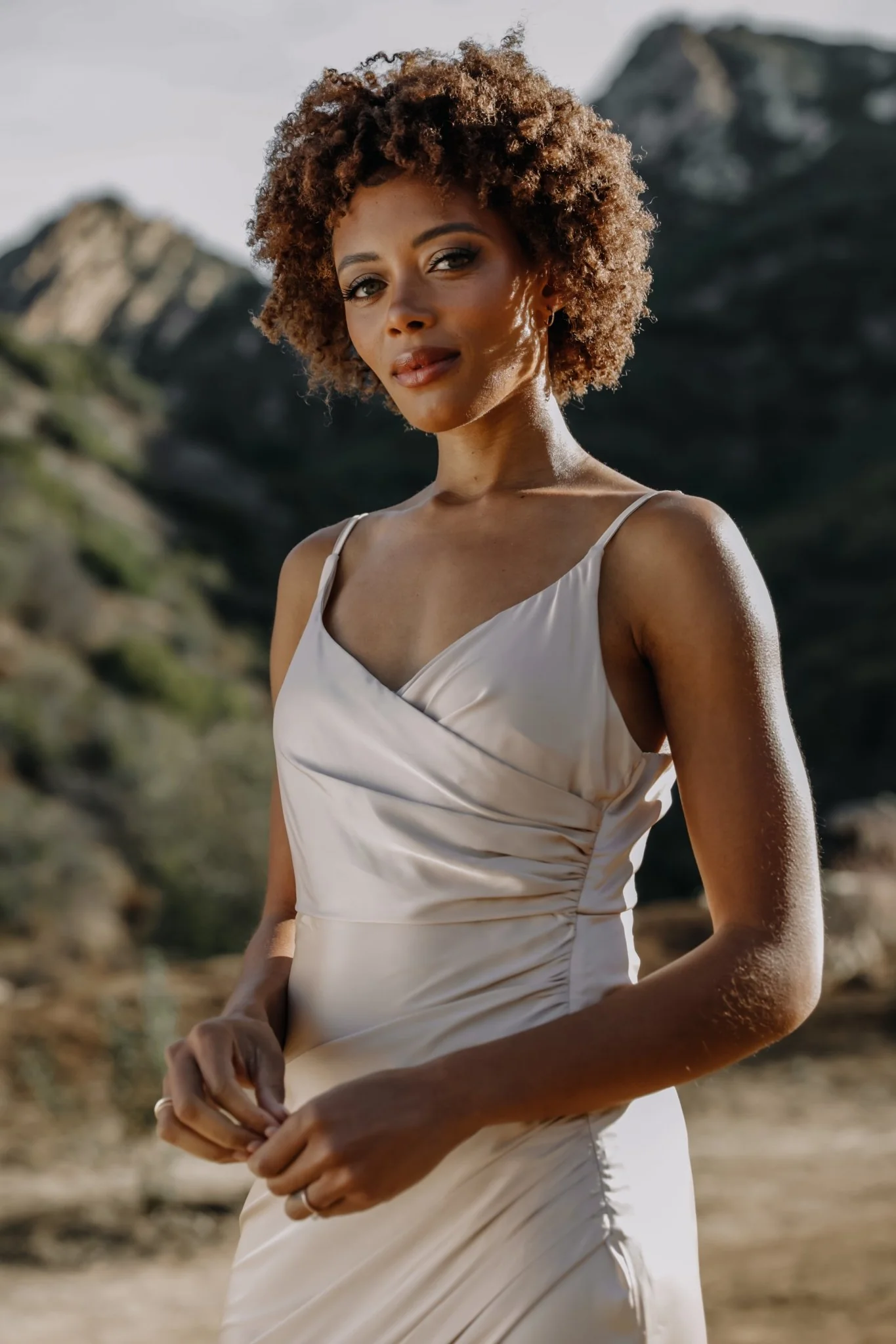 Monet Satin Gown | Champagne