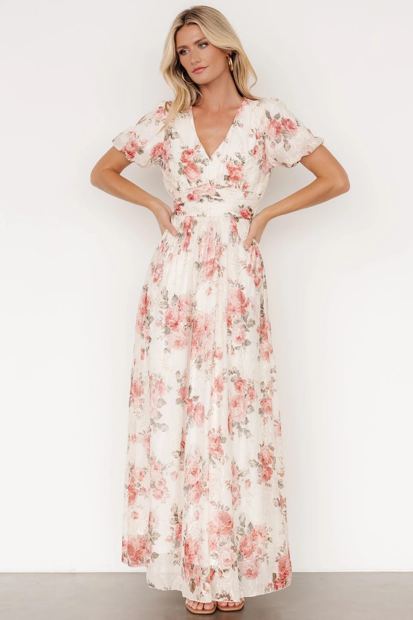 Ardley Maxi Dress | Cream + Rose Floral