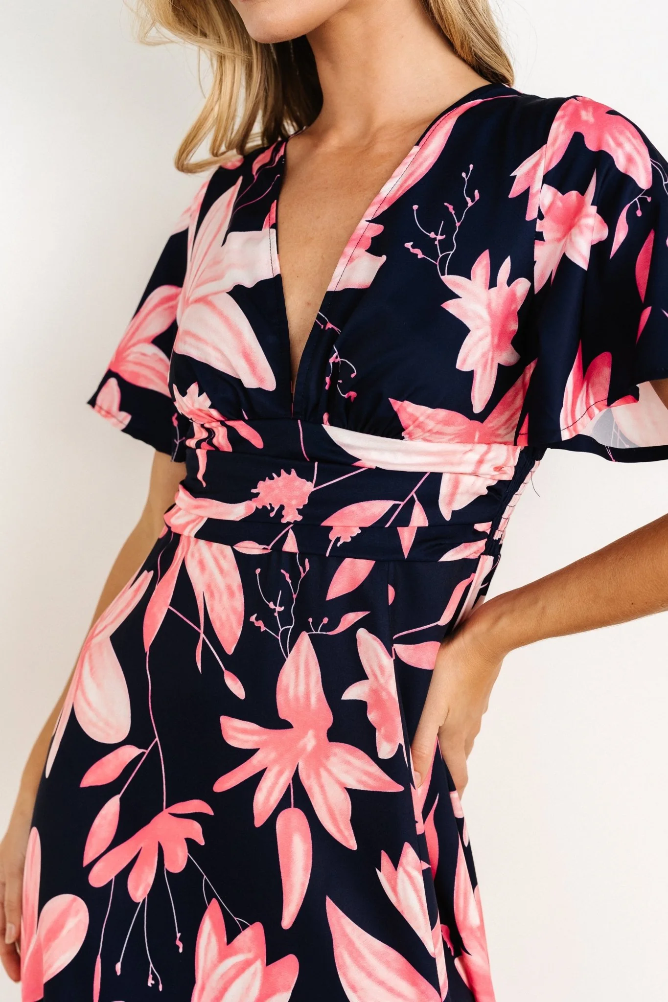 Dina Maxi Dress | Navy + Pink Floral