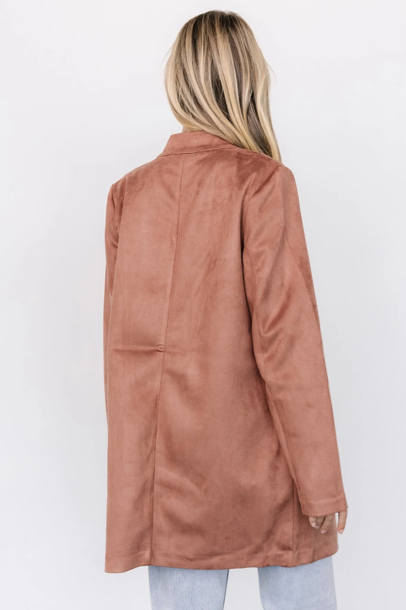 Queenie Faux Suede Jacket | Dusty Clove