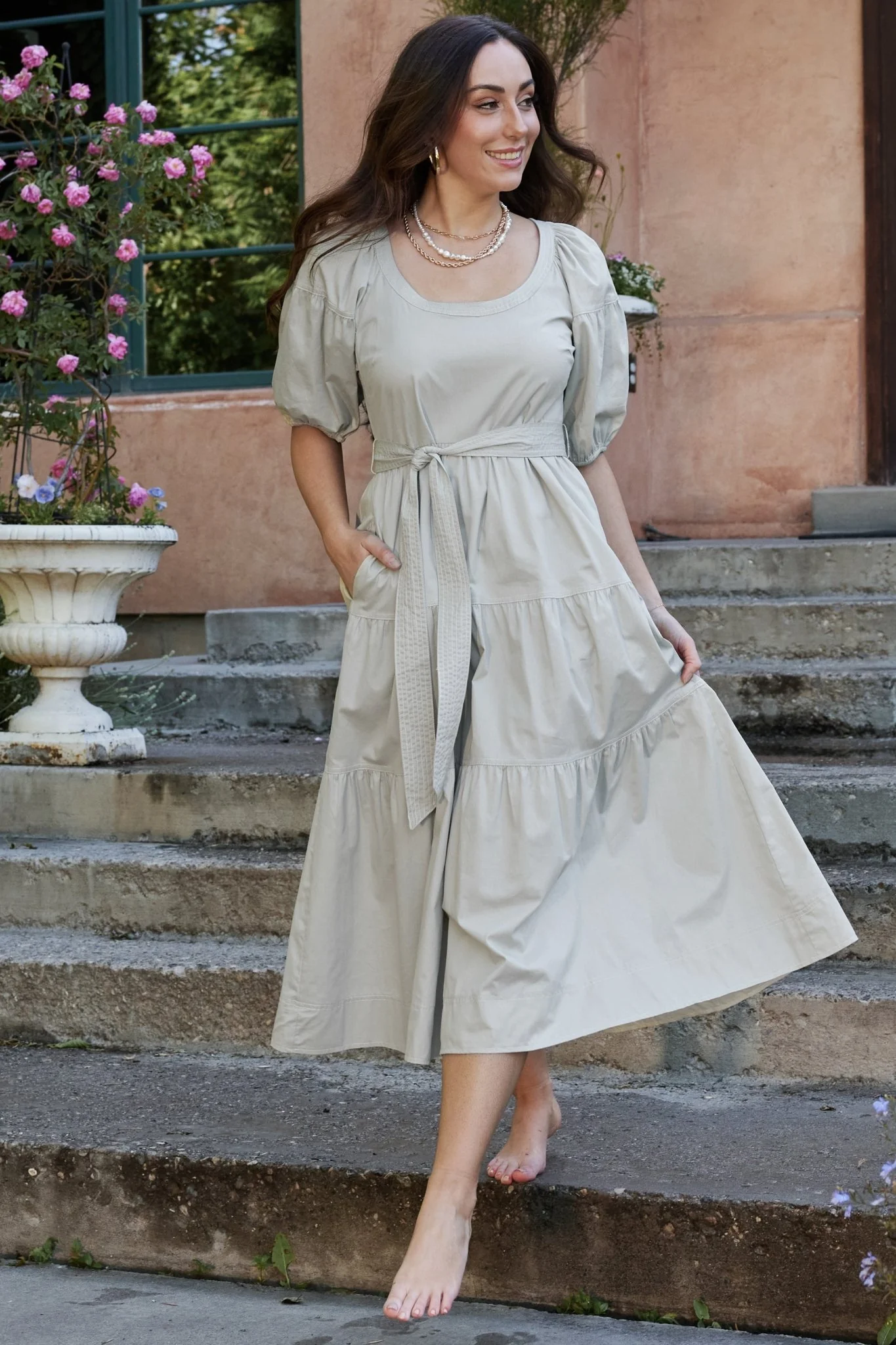 Dorothy Poplin Maxi Dress | Sage