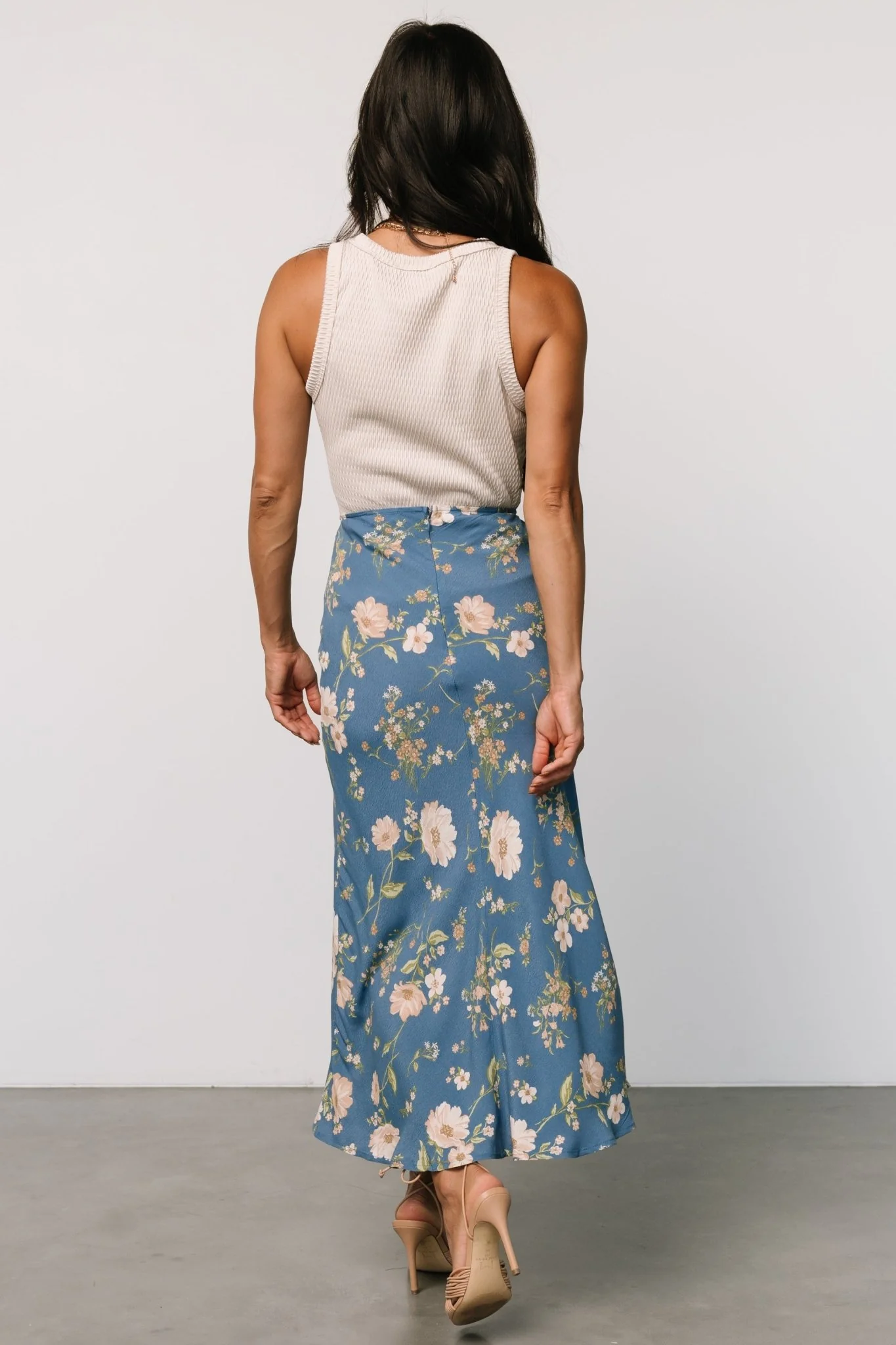Fairchild Skirt | Dusty Blue Floral