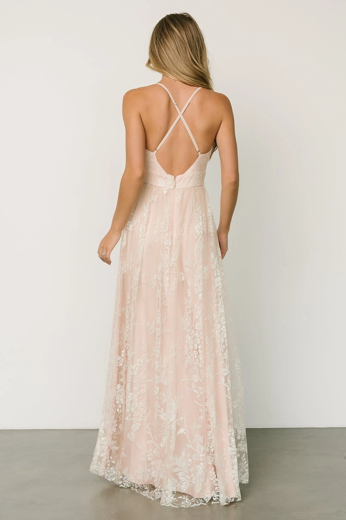 Lucienne Shimmer Maxi Gown | Ivory