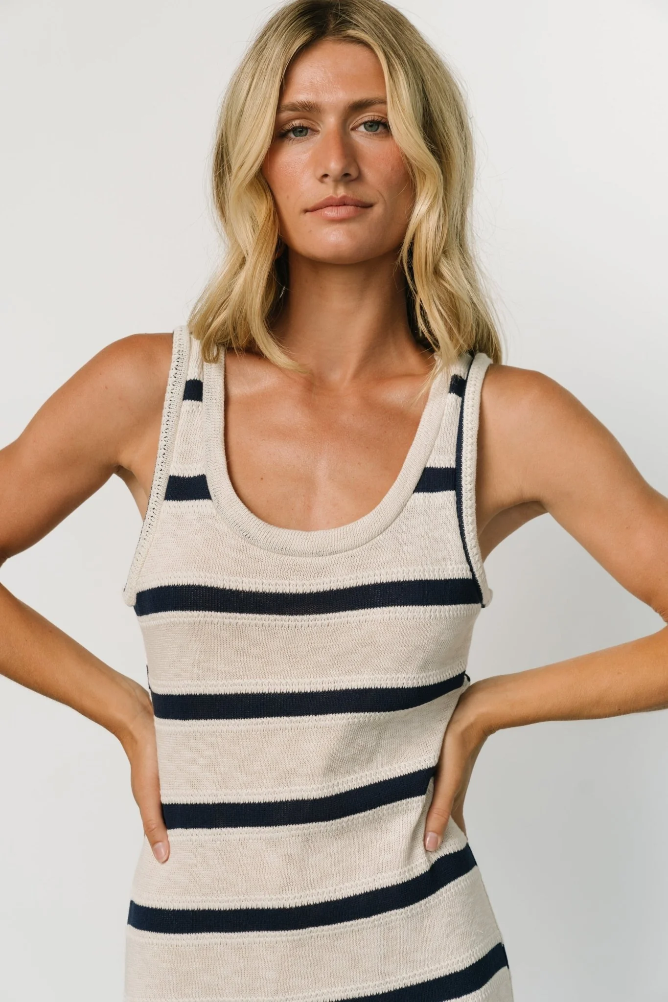 Palawan Striped Maxi Dress | Cream + Navy