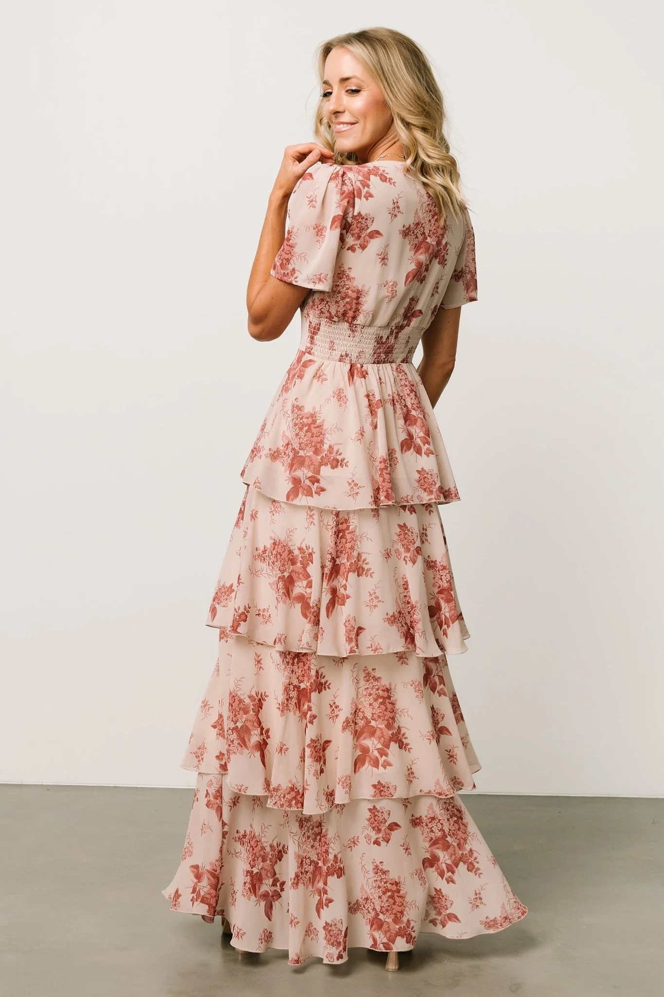 Montaigne Ruffle Maxi Dress | Rose Floral