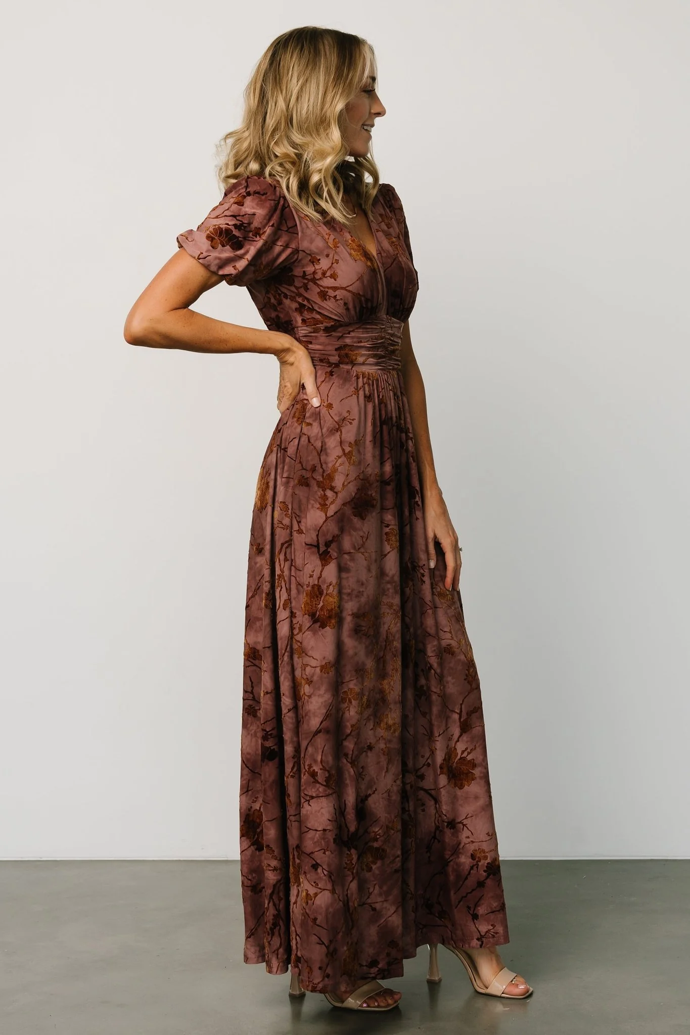 Leslie Velvet Maxi Dress | Dusty Clove