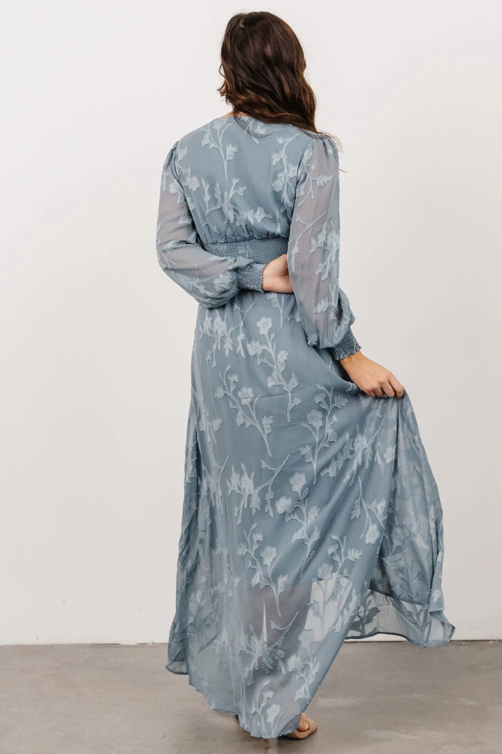 Mayfair High Low Maxi Dress | Dusty Blue