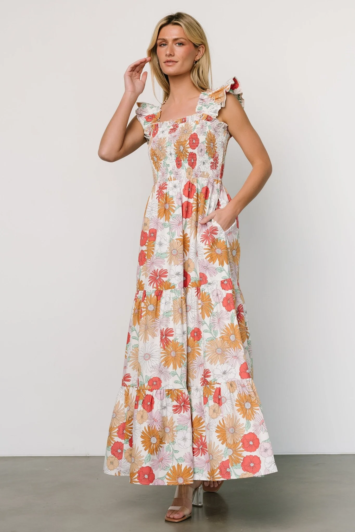 Adela Maxi Dress | Cream Multi Floral
