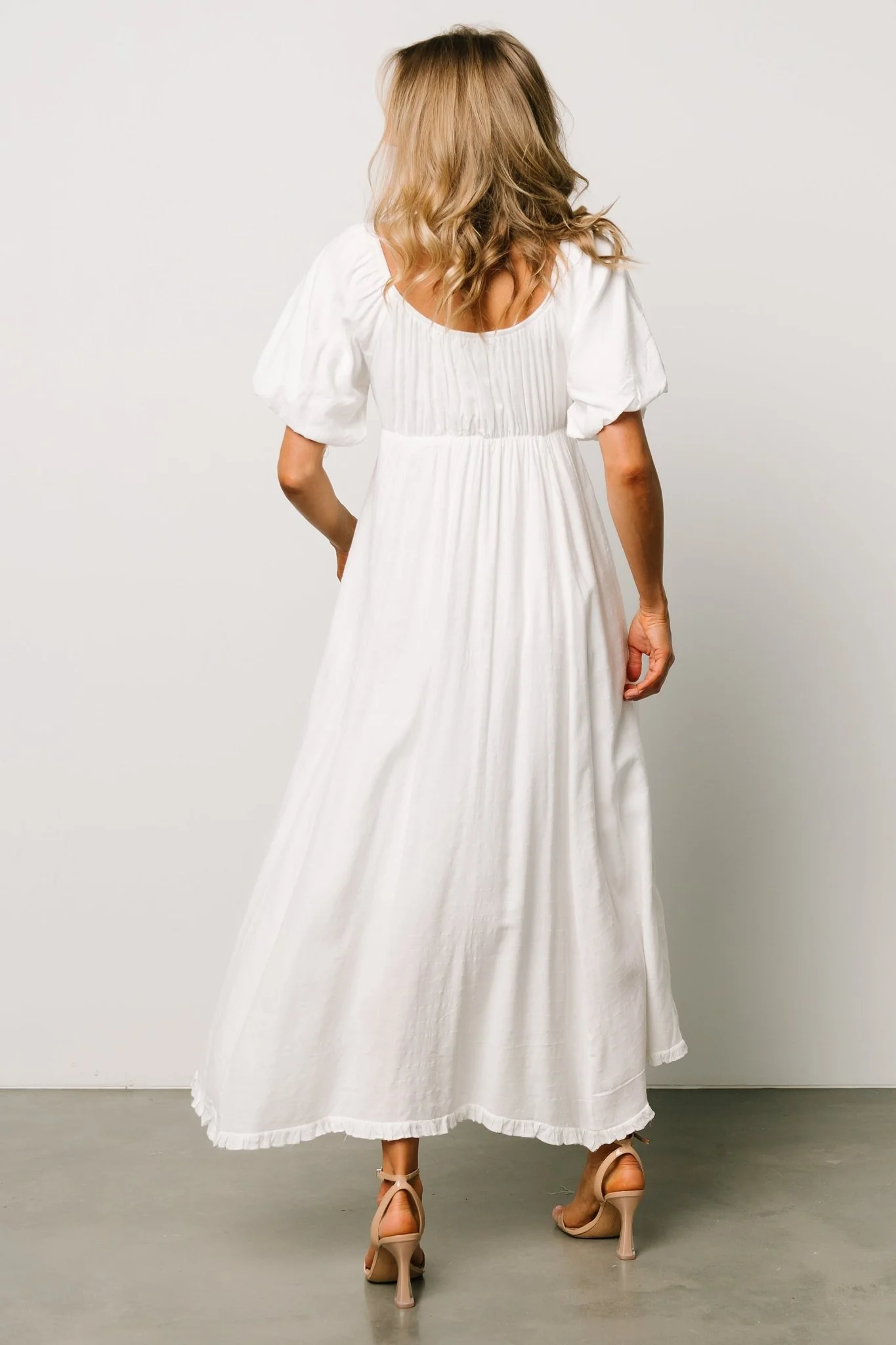 Meredee Puff Sleeve Dress | Off White