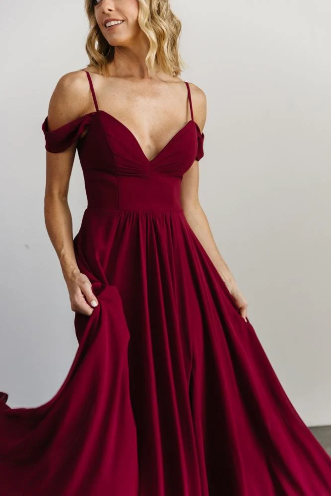 Bianca Lace Maxi Dress | Wine